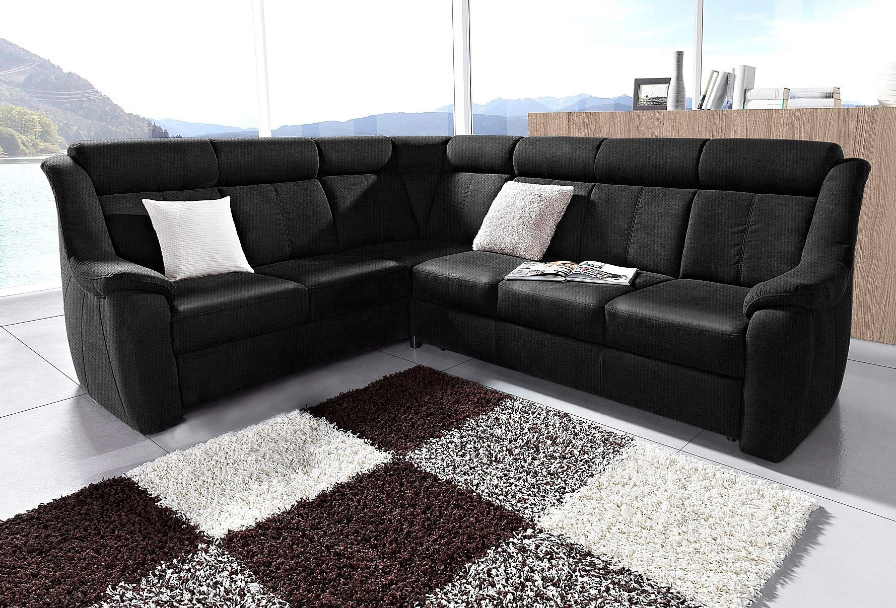 sit&more Ecksofa »Basel L-Form«, wahlweise mit Relaxfunktion günstig online kaufen