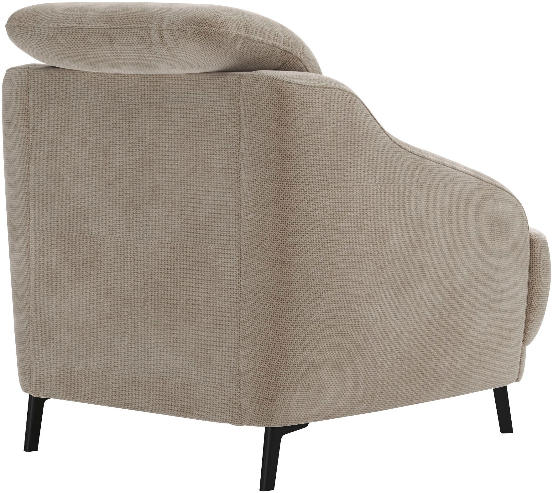 sit&more Sessel »Blues«, (1 St.), mit Metallfüßen, schwarz-matt