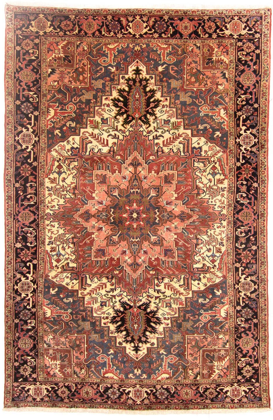 morgenland Wollteppich »Heriz Medaillon Ruggine 341 x 252 cm«, rechteckig, günstig online kaufen