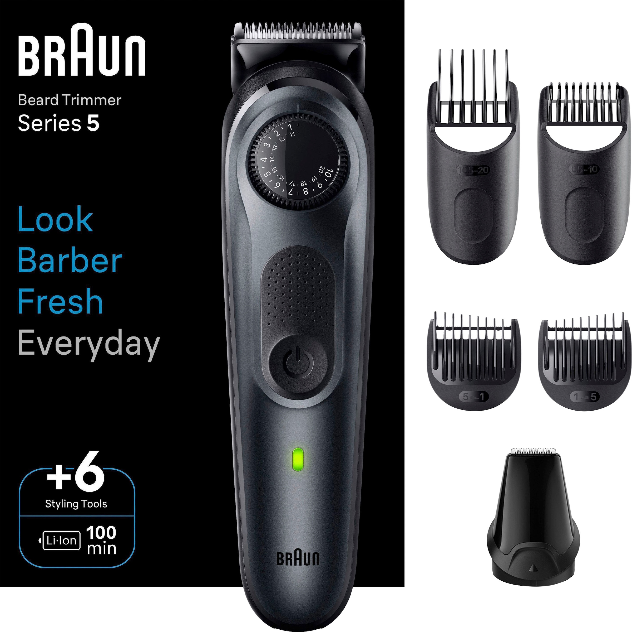 Braun Haarschneider »Barttrimmer kaufen Einstellungen, online 40 Wasserdicht BT5450«
