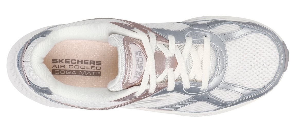 Skechers Sneaker »GO RUN CONSISTENT 2.0«, Retro Sneaker, Schnürschuh mit Metallic-Besätzen, Weite G (=weit)