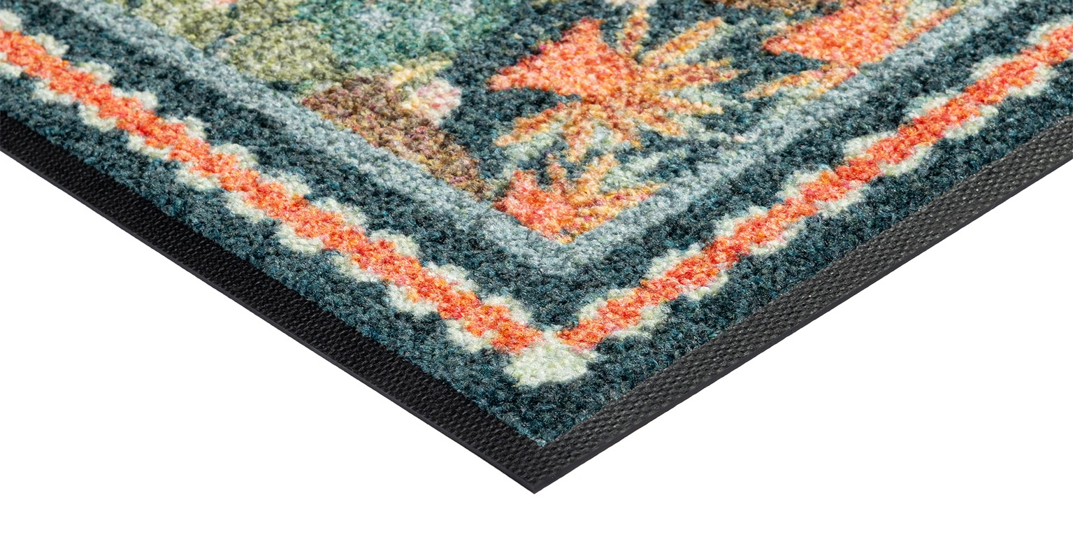 wash+dry by Kleen-Tex Fußmatte »Garden Luxe Blue«, rechteckig, 7 mm Höhe, auch als Läufer erhätlich, waschbar und trocknergeeignet