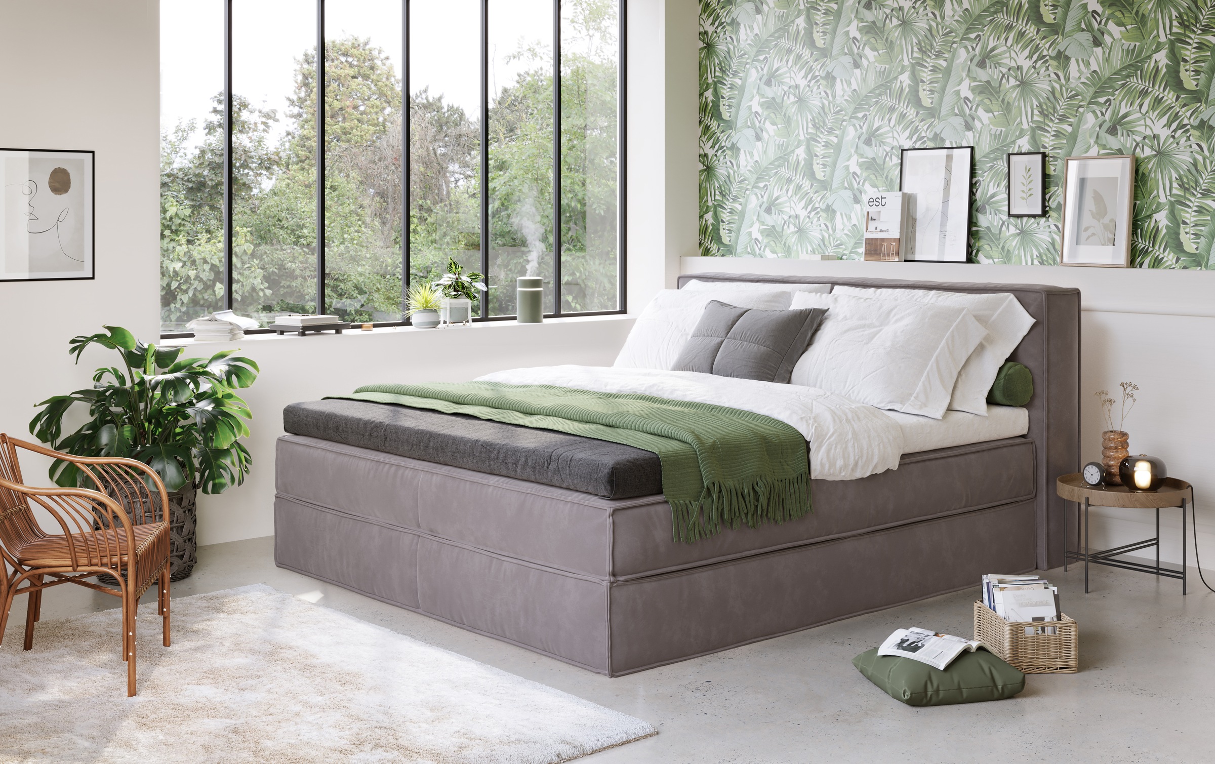 LeGer Home by Lena Gercke Boxspringbett »Addyson«, (Härtegrade H2, H3 und H günstig online kaufen
