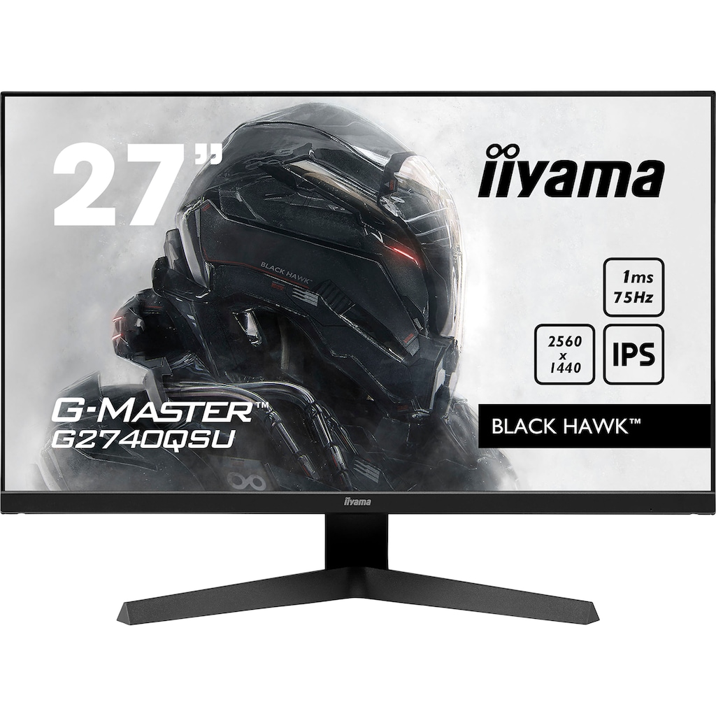 Iiyama LED-Monitor »G-MASTER G2740QSU-B1«, 68,6 cm/27 Zoll, 2560 x 1440 px, WQHD, 1 ms Reaktionszeit, 75 Hz