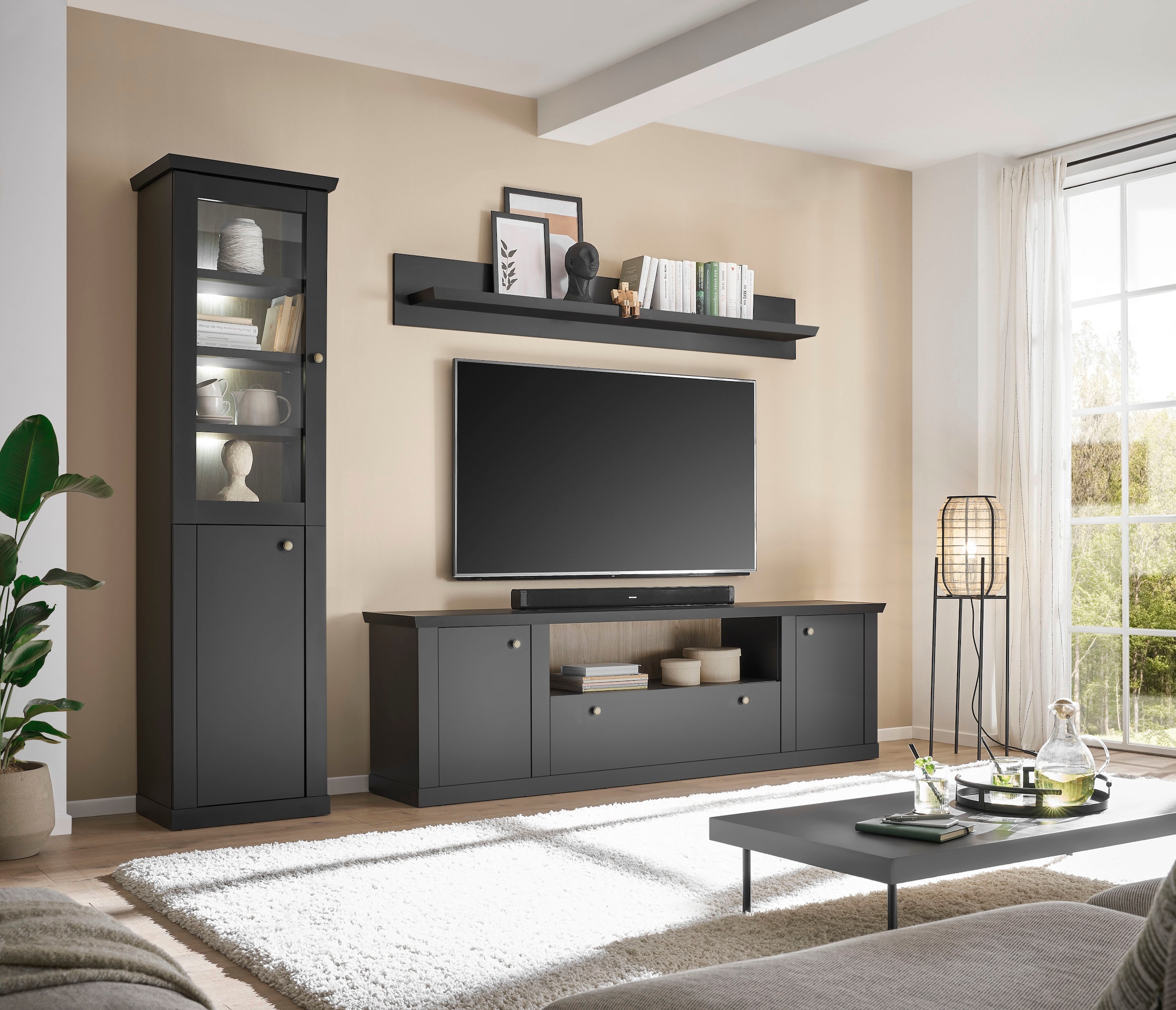 Home affaire Wandboard »Lincoln, Wandregal im Landhausstil, Wandhalter mit Ablagefläche« edles Design, in zwei Größen verfügbar, vielseitig einsetzbar