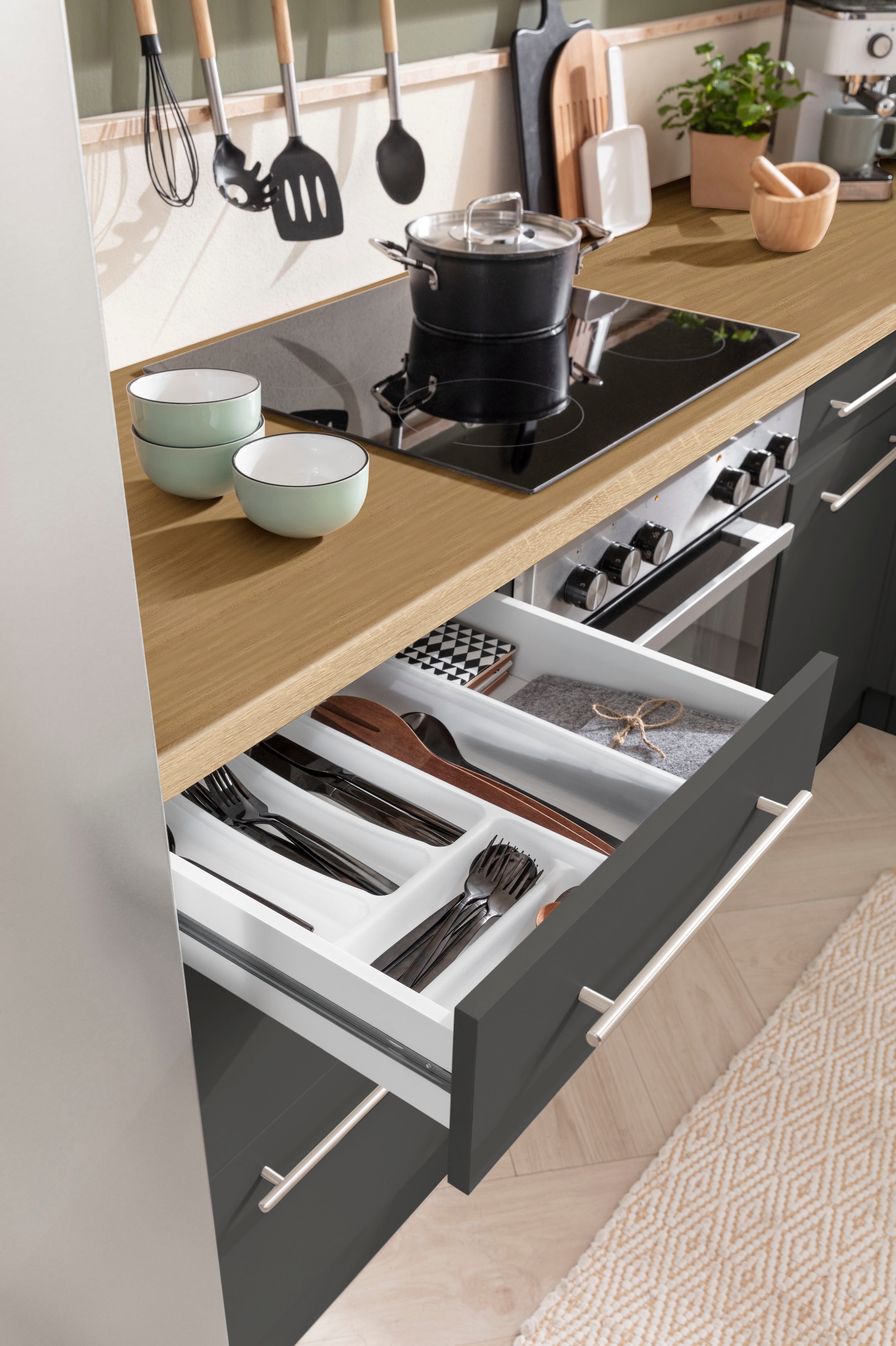 wiho Küchen Winkelküche »Unna« ohne E-Geräte, Stellbreite 220 x 170 cm