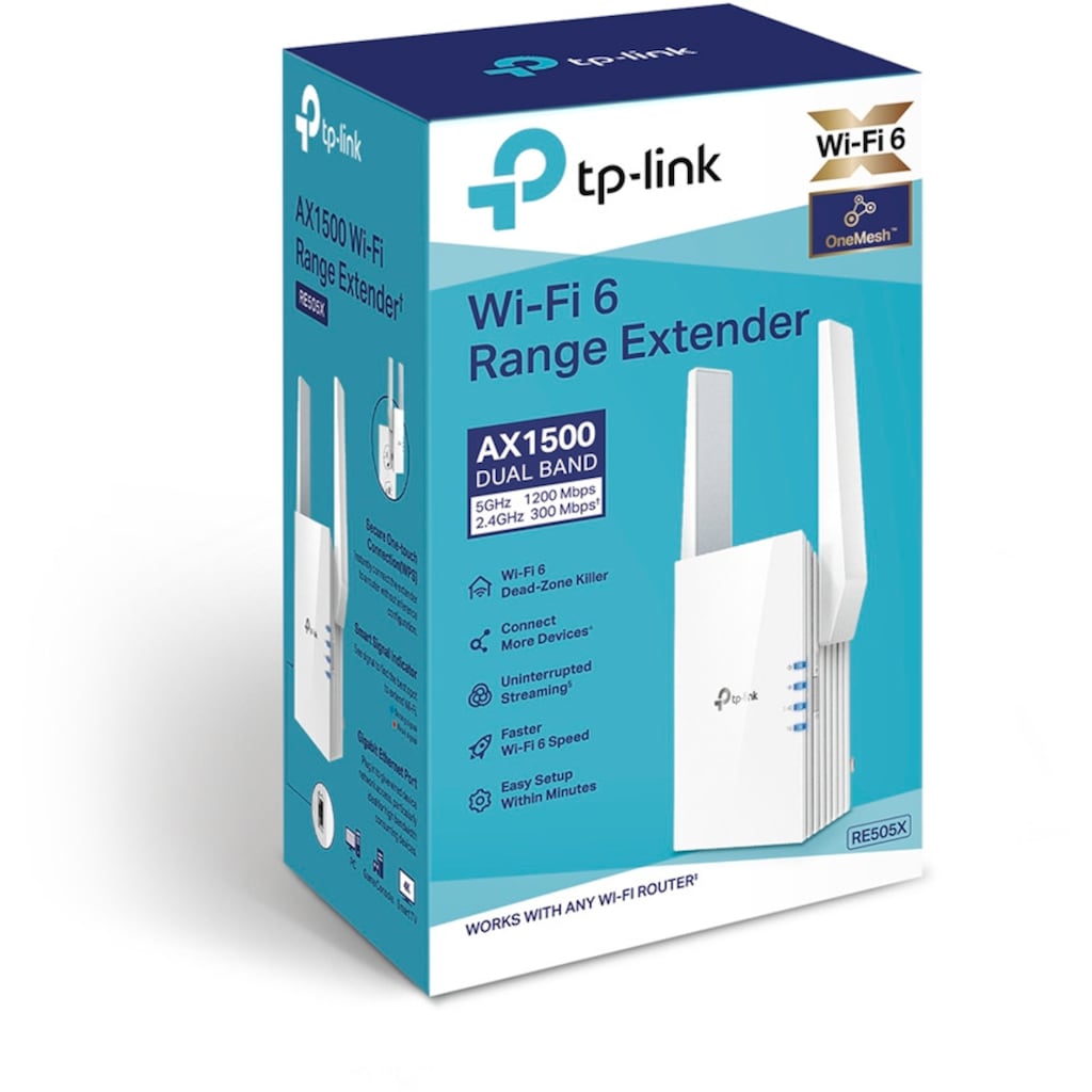 TP-Link WLAN-Repeater »RE505X AX1500 Wi-Fi 6 WLAN Repeater«