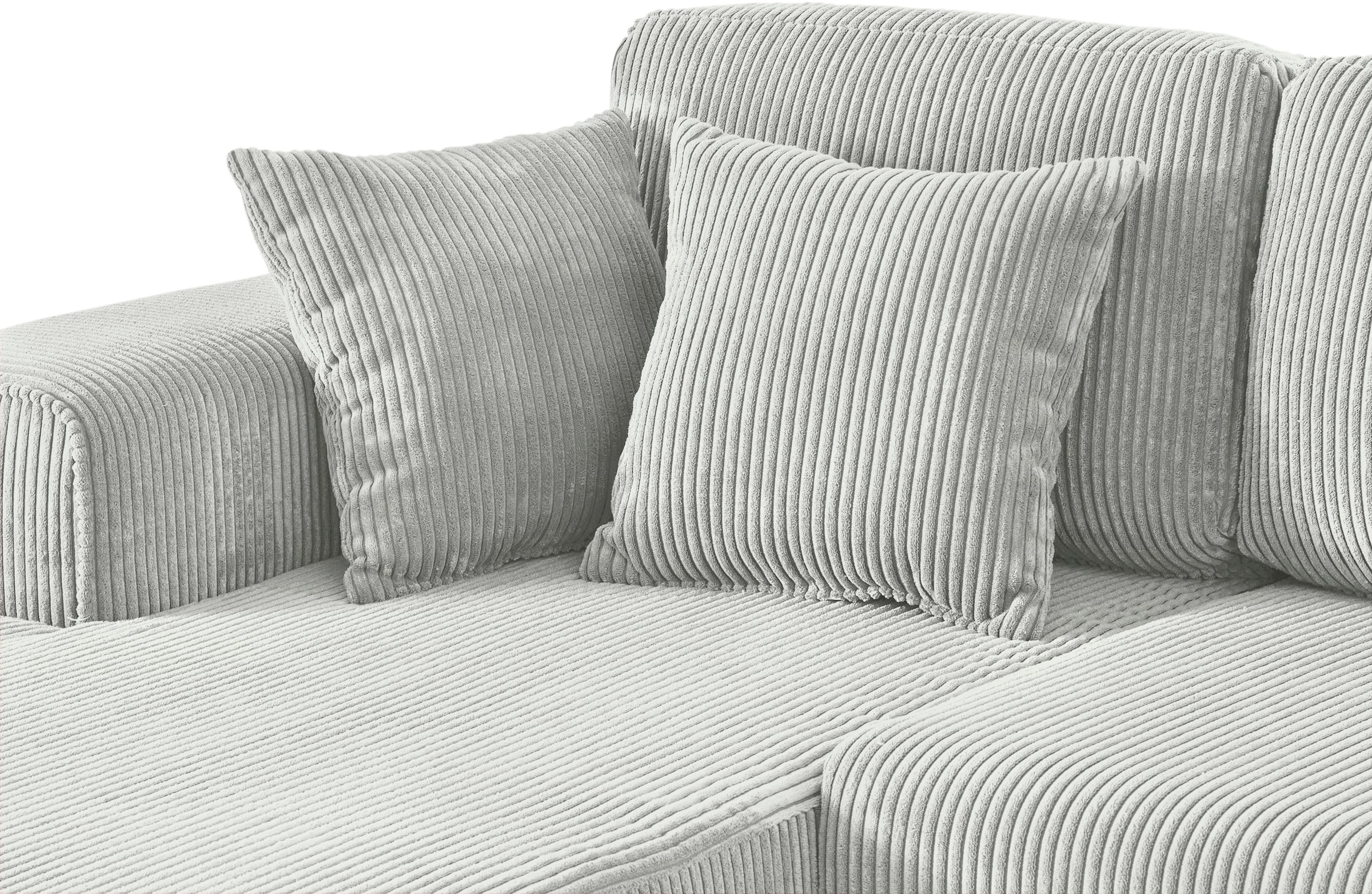 Guido Maria Kretschmer Home&Living Ecksofa »Györ«, L-Form, wahlweise mit Bettfunktion und Bettkasten incl. 2 Zierkissen