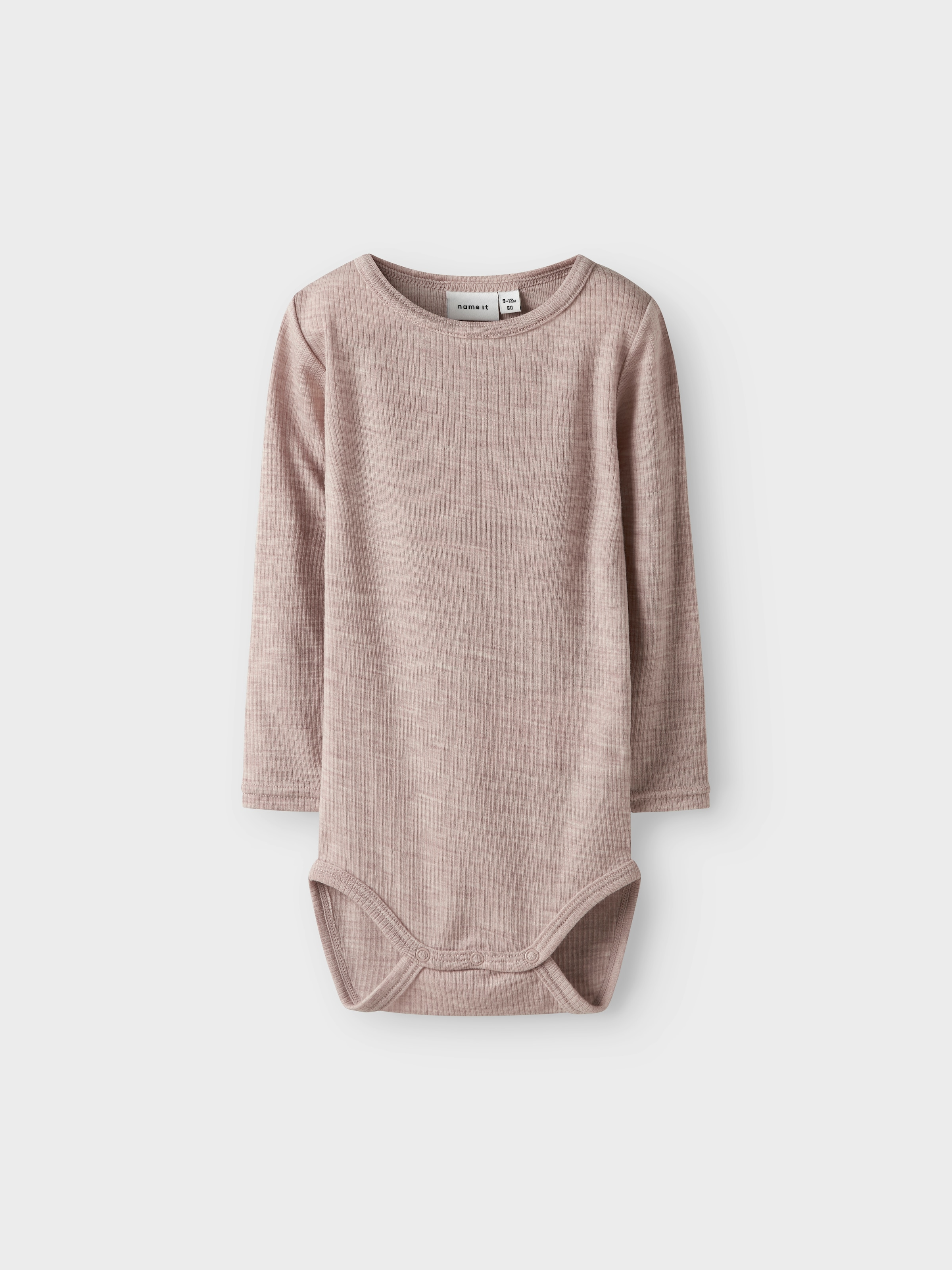 Name It Langarmbody »NBNWAX WOOL RIB LS BODY NOOS«, aus reiner Merinowolle
