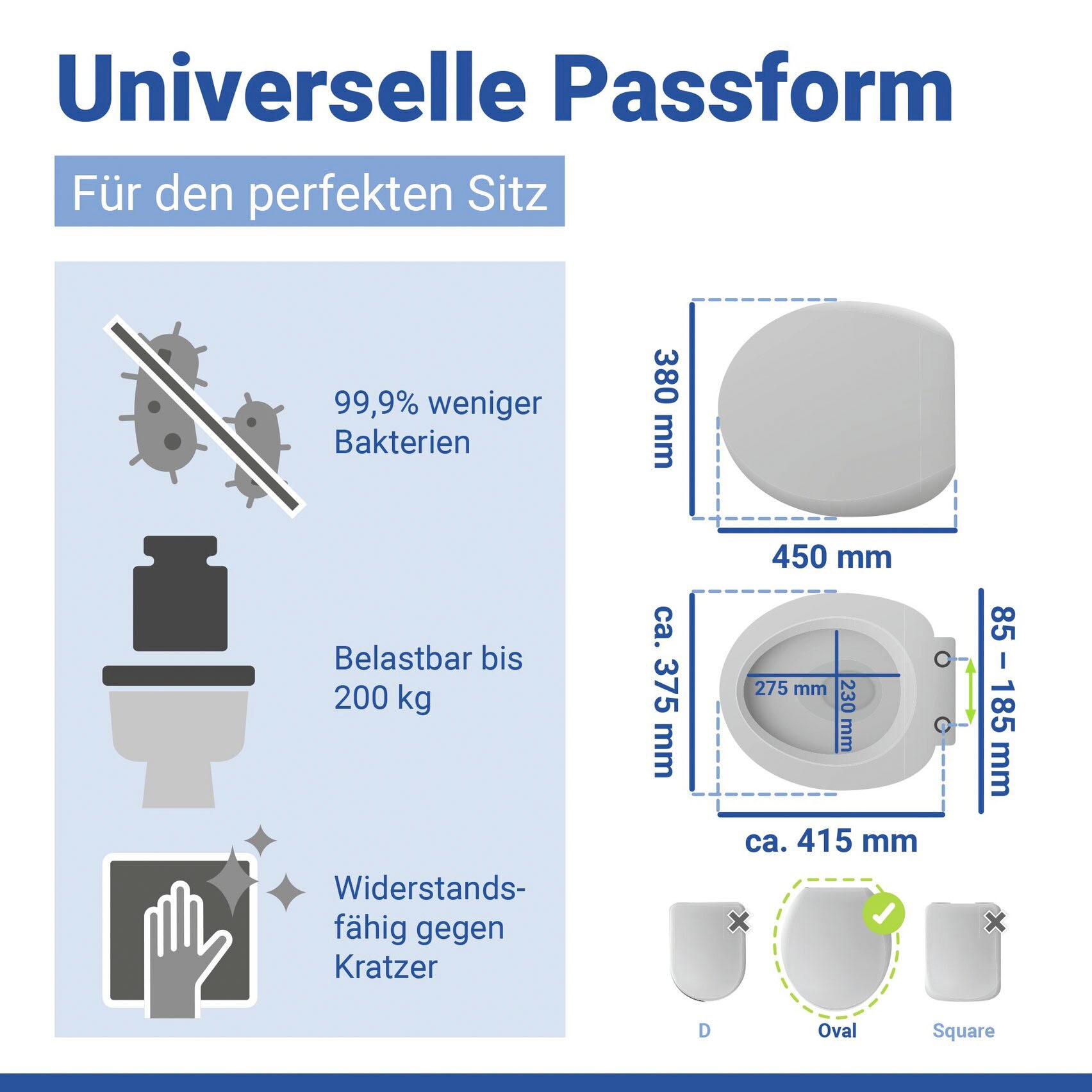 WENKO WC-Sitz »Astera« Duroplast, mit Absenkautomatik