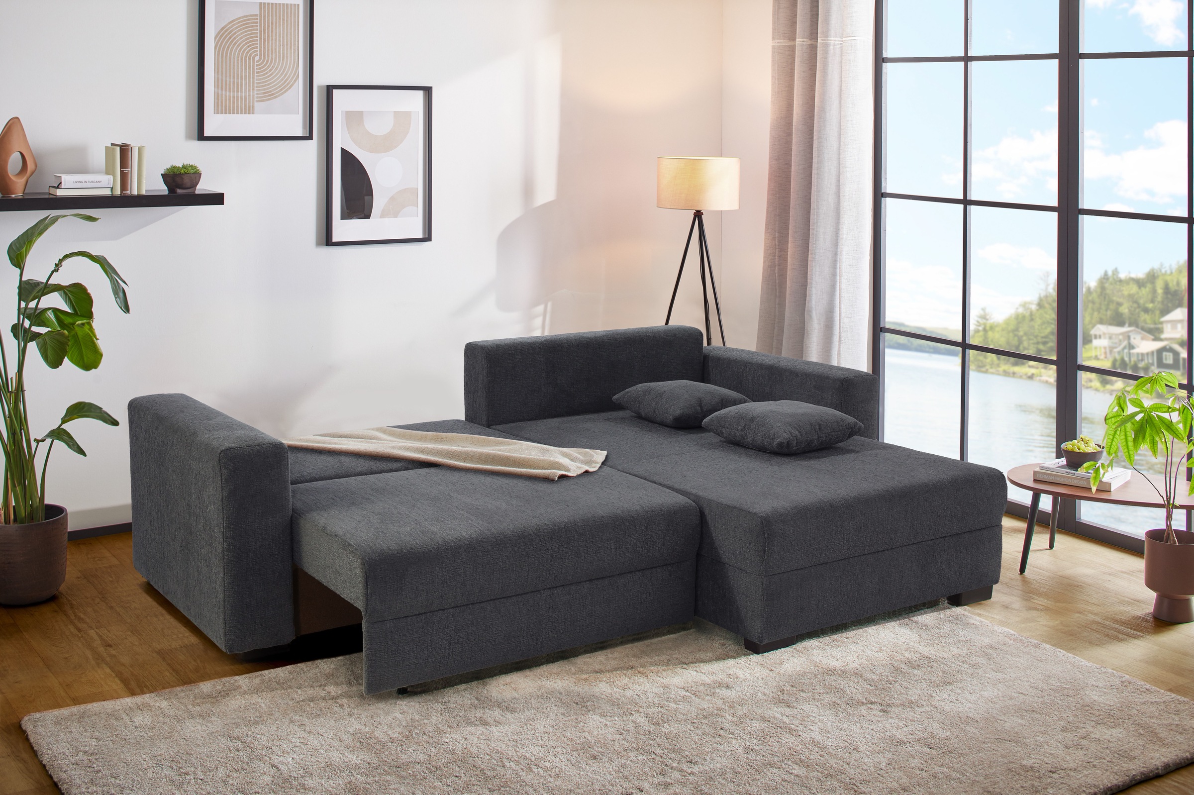 Jockenhöfer Gruppe Ecksofa »Saalbach, L-Form, Breite 261cm«, inkl. Bettfunk günstig online kaufen