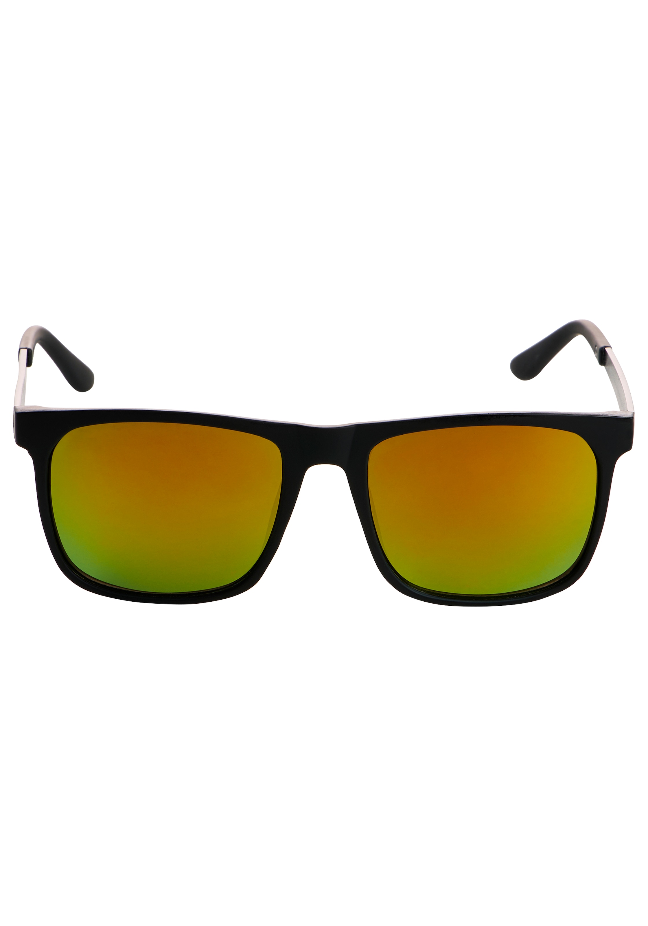 Man's World Sonnenbrille sportlich-modischer Stil, rechteckige Vollrandfassung, schwarz matt