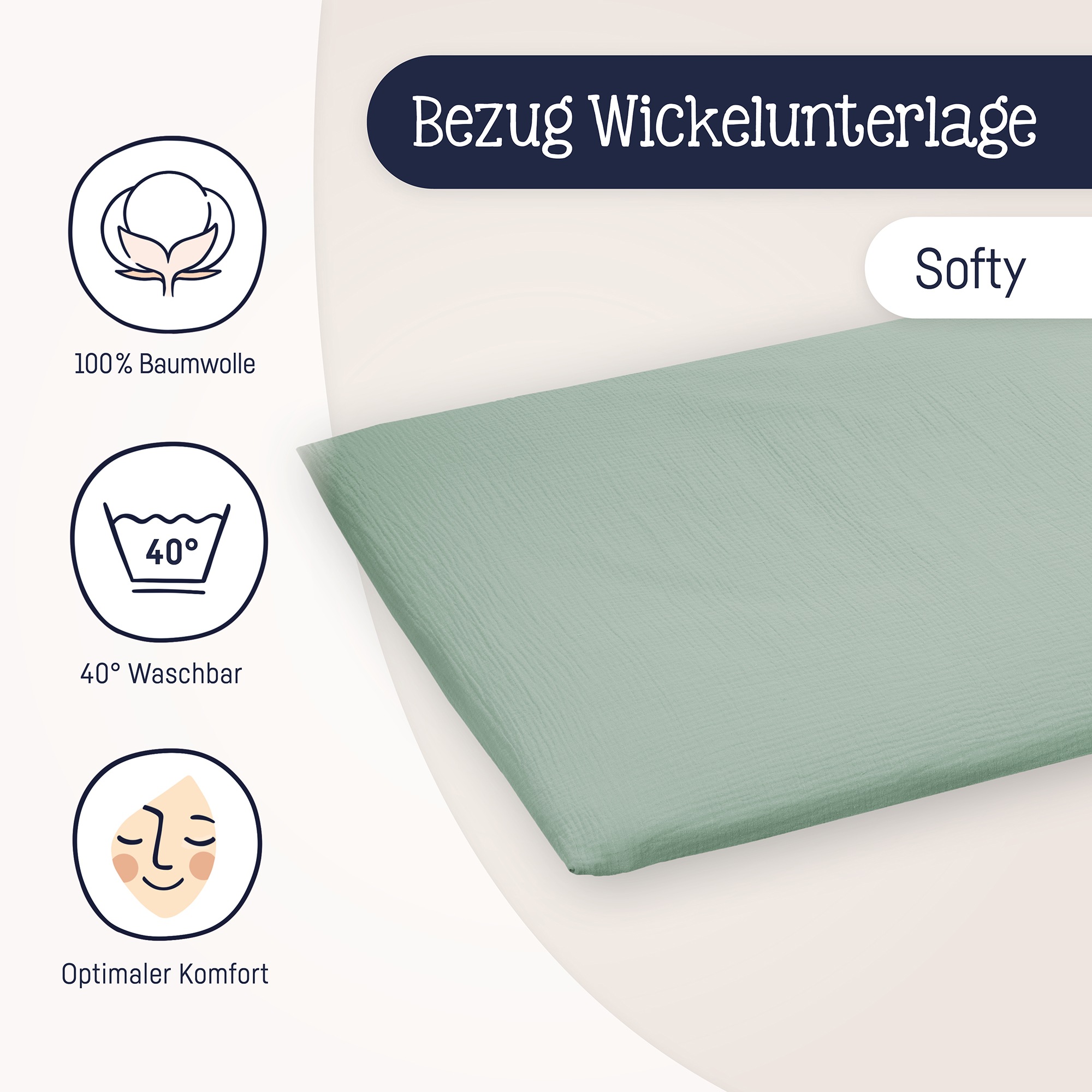 Julius Zöllner Wickelauflagenbezug »Musselin«