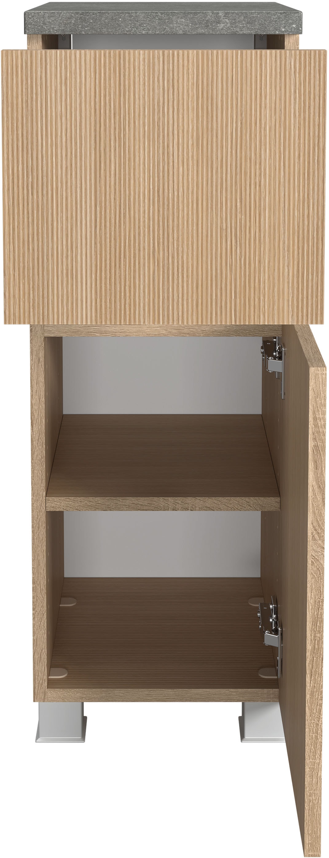 welltime Badmöbel-Set »Set 140 cm breit, Badmöbel mit LED-Beleuchtung«, Held Möbel, 5tlg. Waschtisch-Set, Eixo