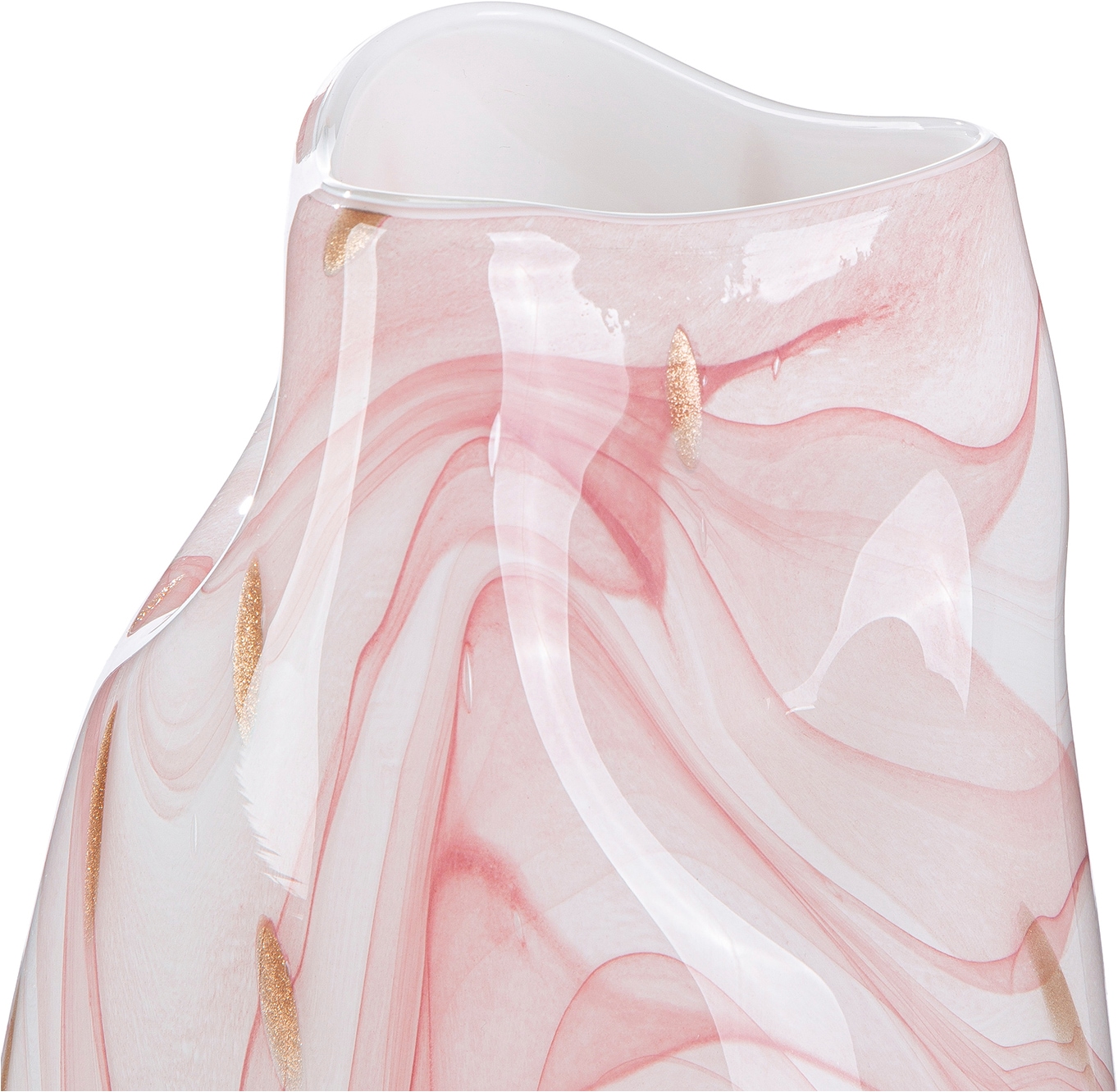 GILDE Tischvase »Vase Antanarivo rosa H. 43 cm« Dekovase, Glas, Antanarivo, Tischdekoration, Trenddeko, Designvase
