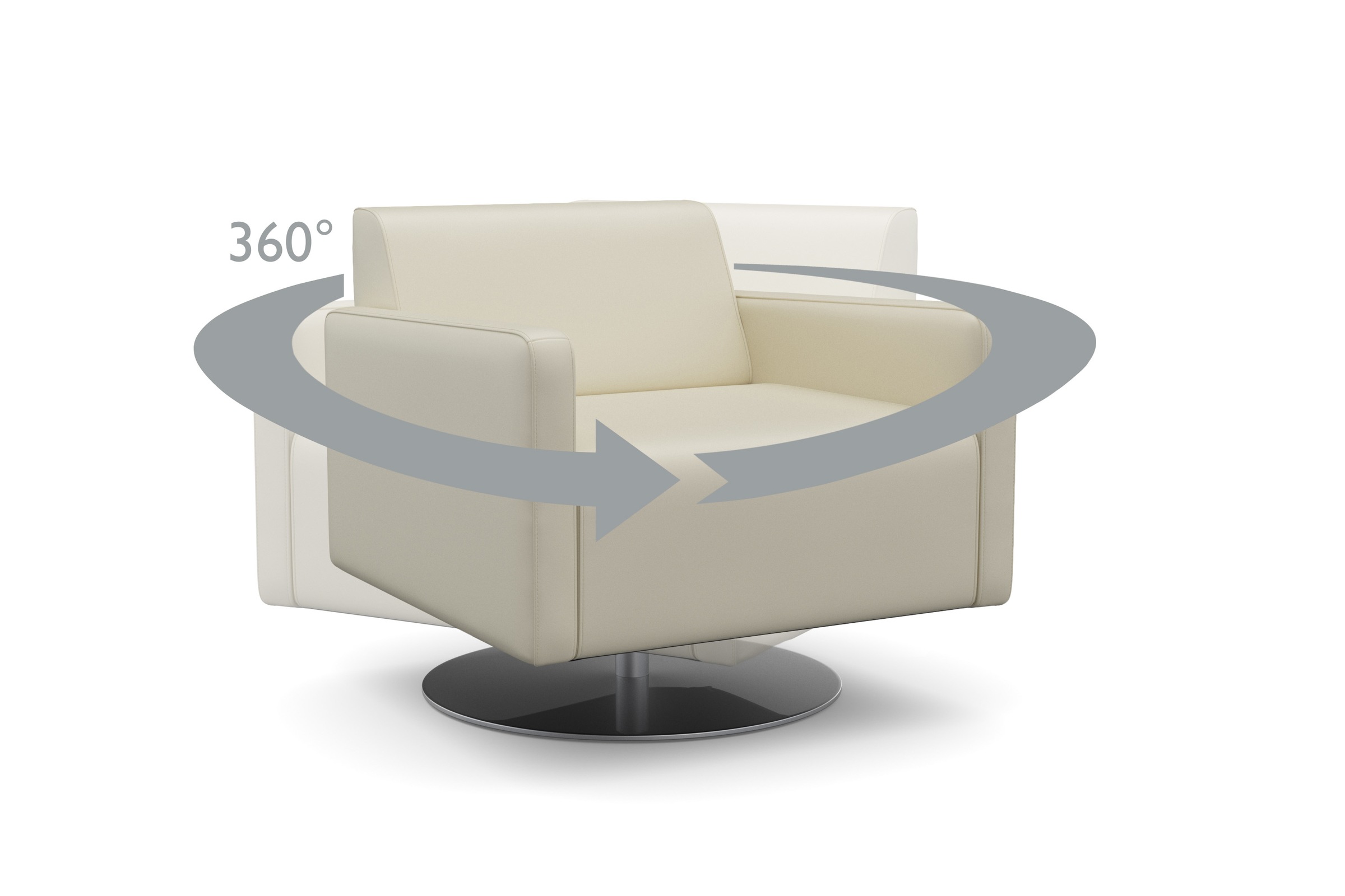 machalke® Drehsessel »single«, Ledersessel mit Drehteller, inklusive Drehfunktion