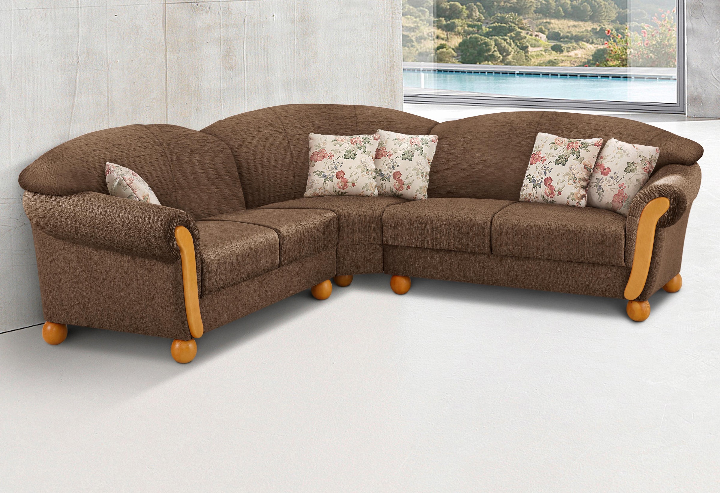 Home affaire Ecksofa »Milano, bequem mit Federkern, B/T/H 233/233/83cm, Lan günstig online kaufen