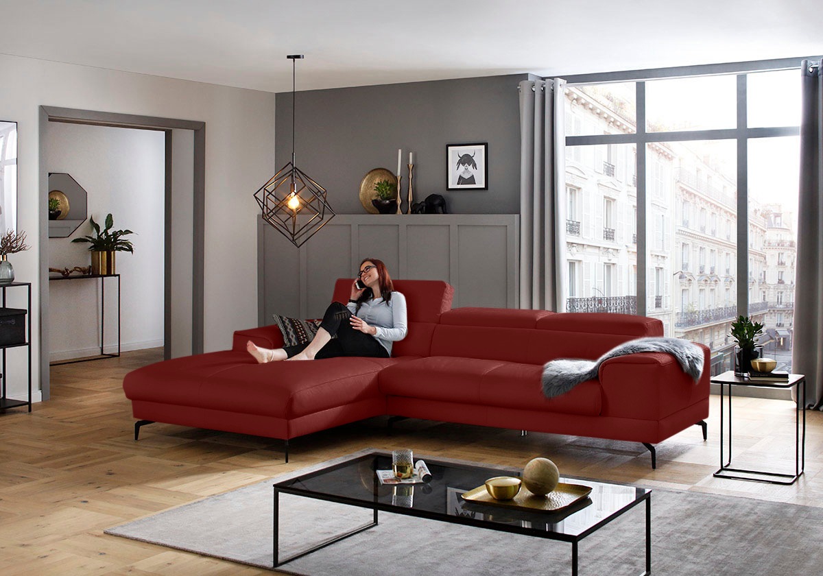 W.SCHILLIG Ecksofa »piedroo, Designsofa mit tollem Sitzkomfort, L-Form«, Ko günstig online kaufen