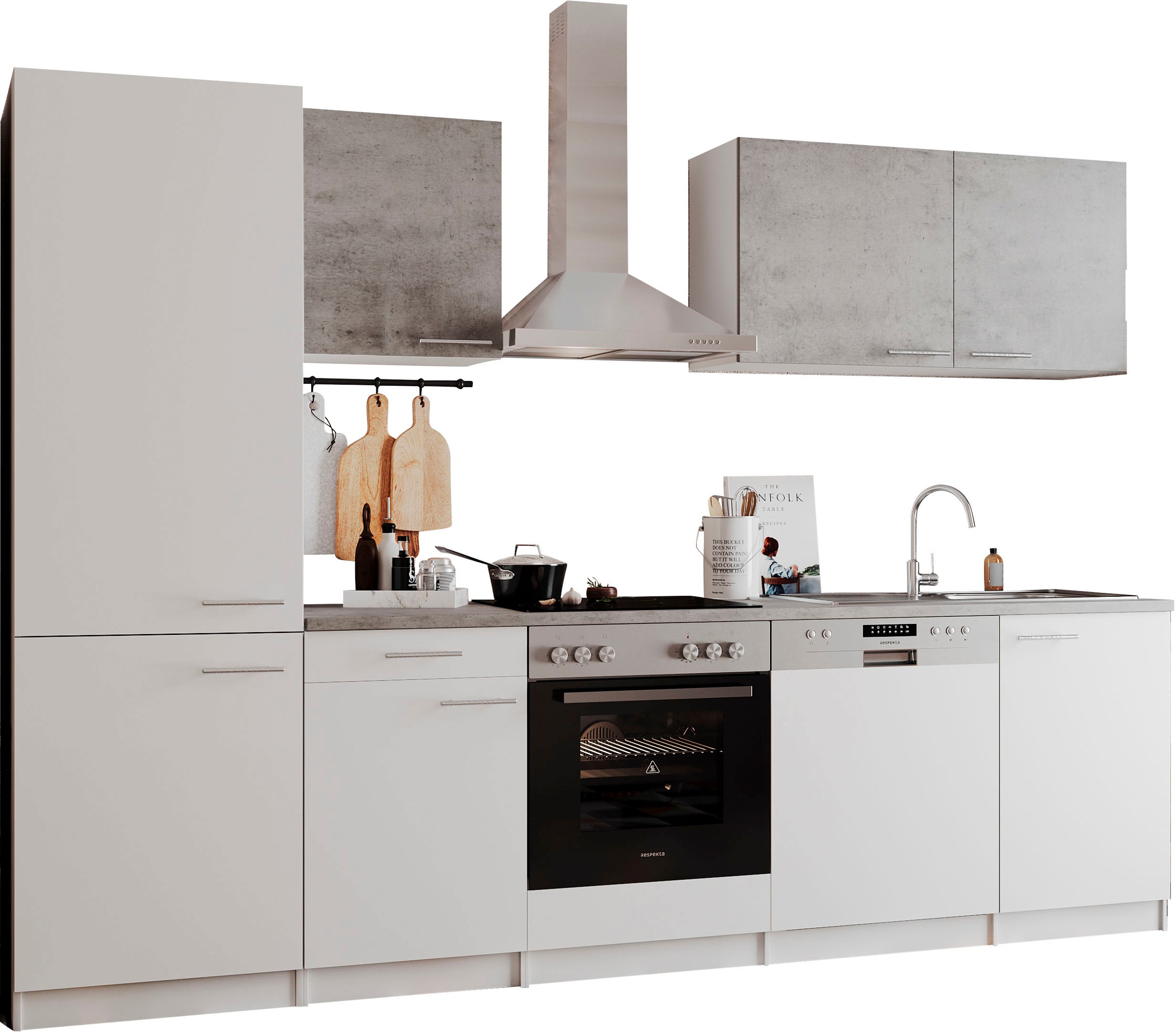 RESPEKTA Küchenzeile "Malia" Breite 280 cm, mit Soft-Close, in exklusiver K günstig online kaufen