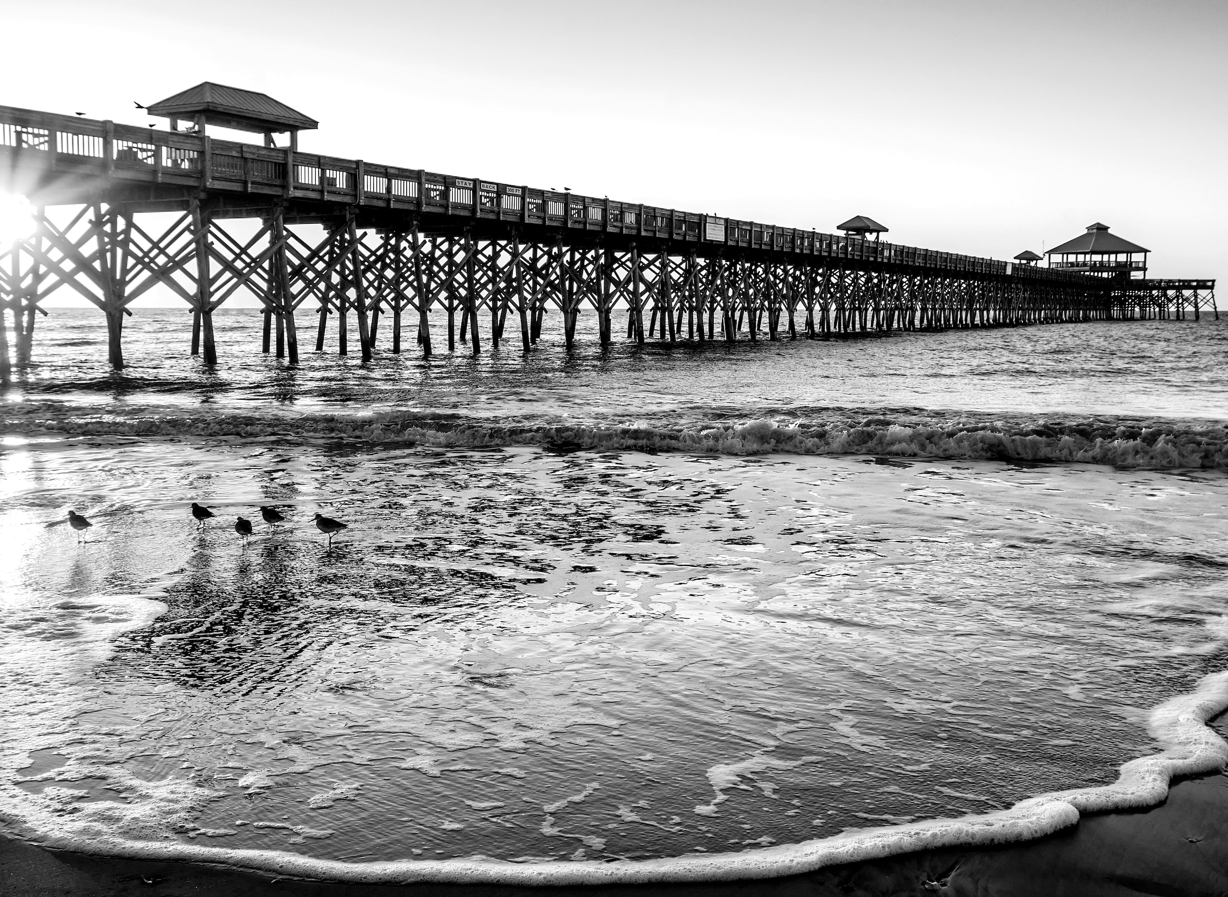 Papermoon Fototapete »Strand Schwarz & Weiß« günstig online kaufen