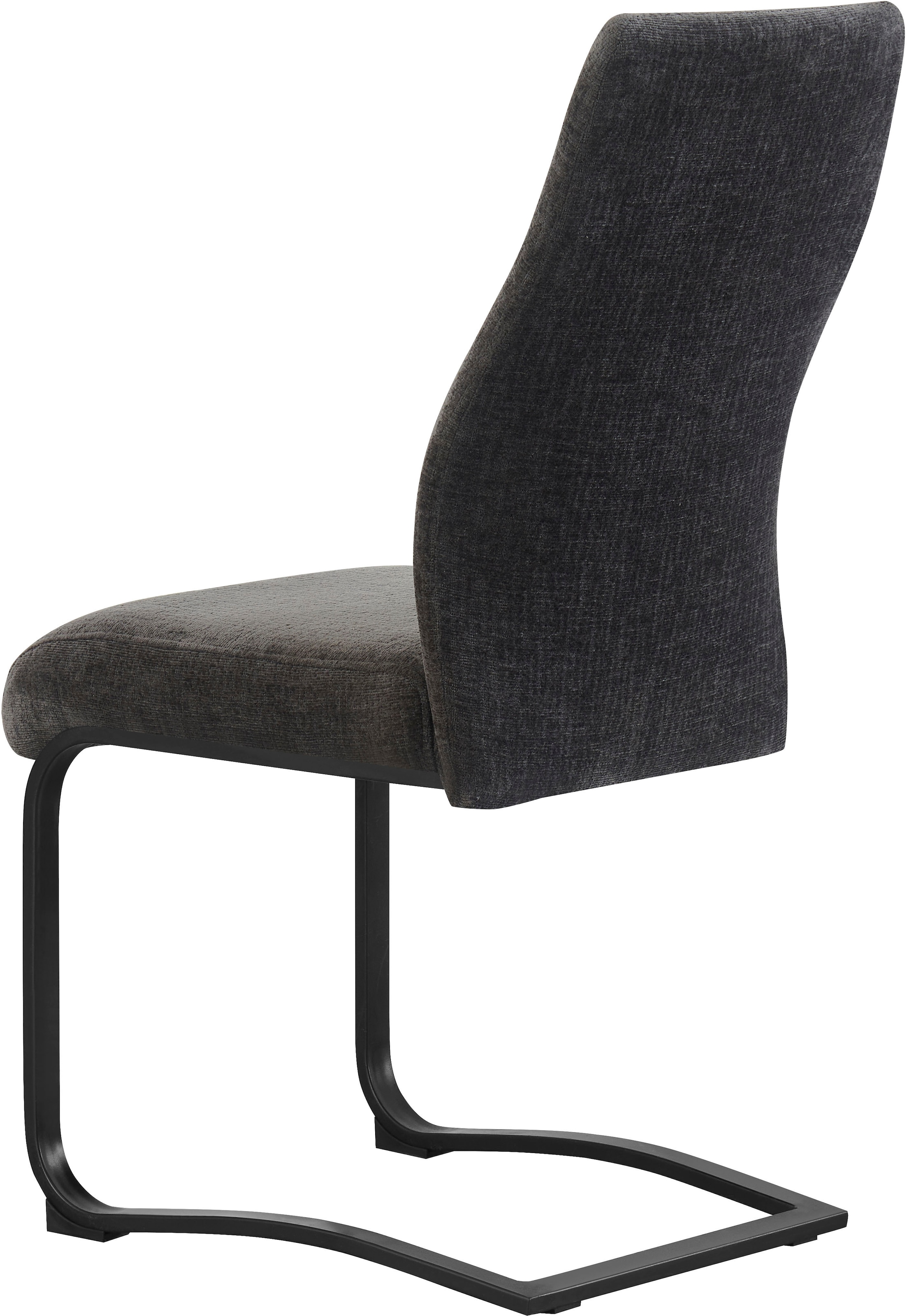 Home affaire Esszimmerstuhl »VERNON, 2er Set, mit Metallgestell in matt schwarz« (Set) 2 Stk.in verschiedenen Farben, Belsatbarkeit pro Stuhl 120 kg