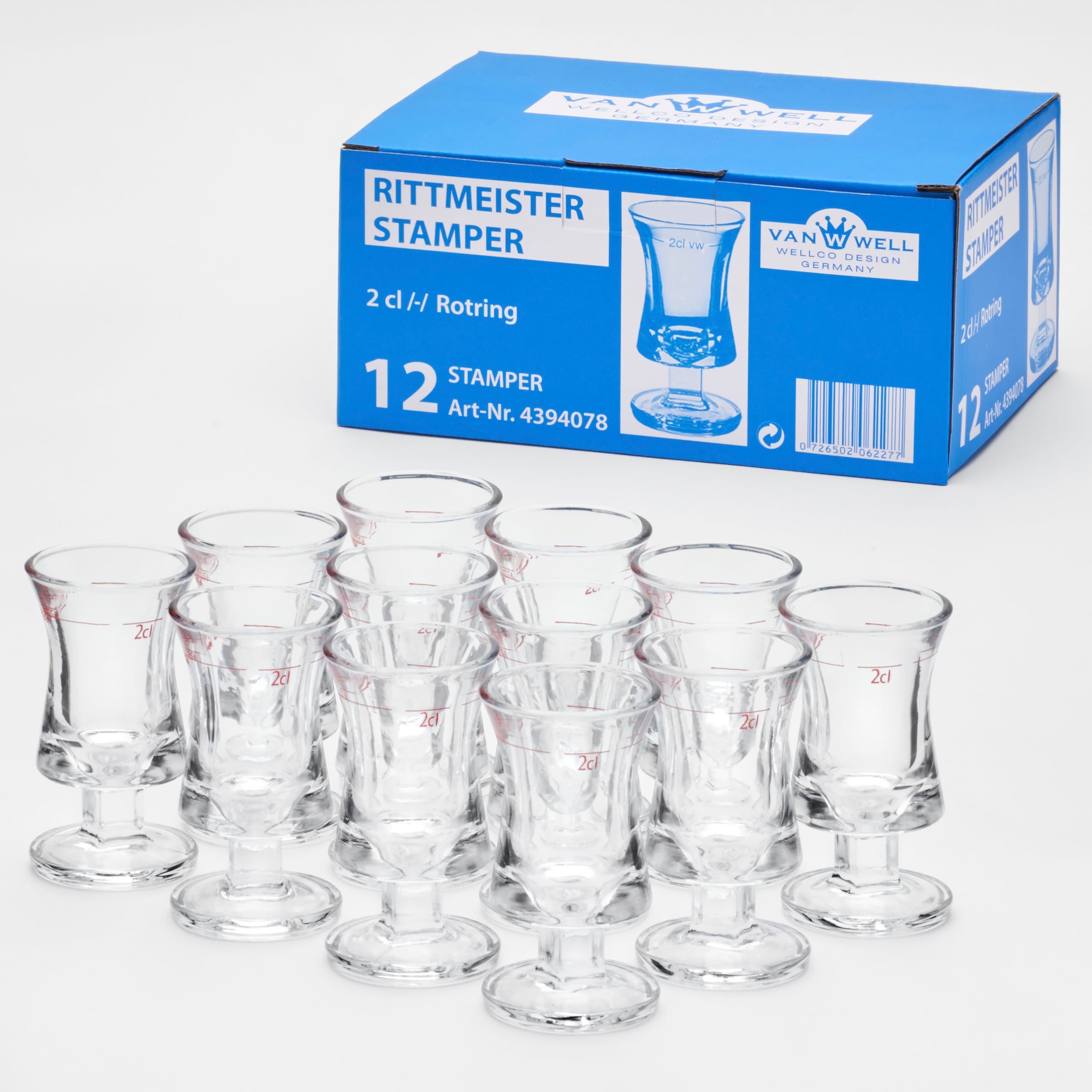 van Well Schnapsglas »Rittmeister Rotring«, (Set, 12 tlg., 12 Schnapsgläser günstig online kaufen