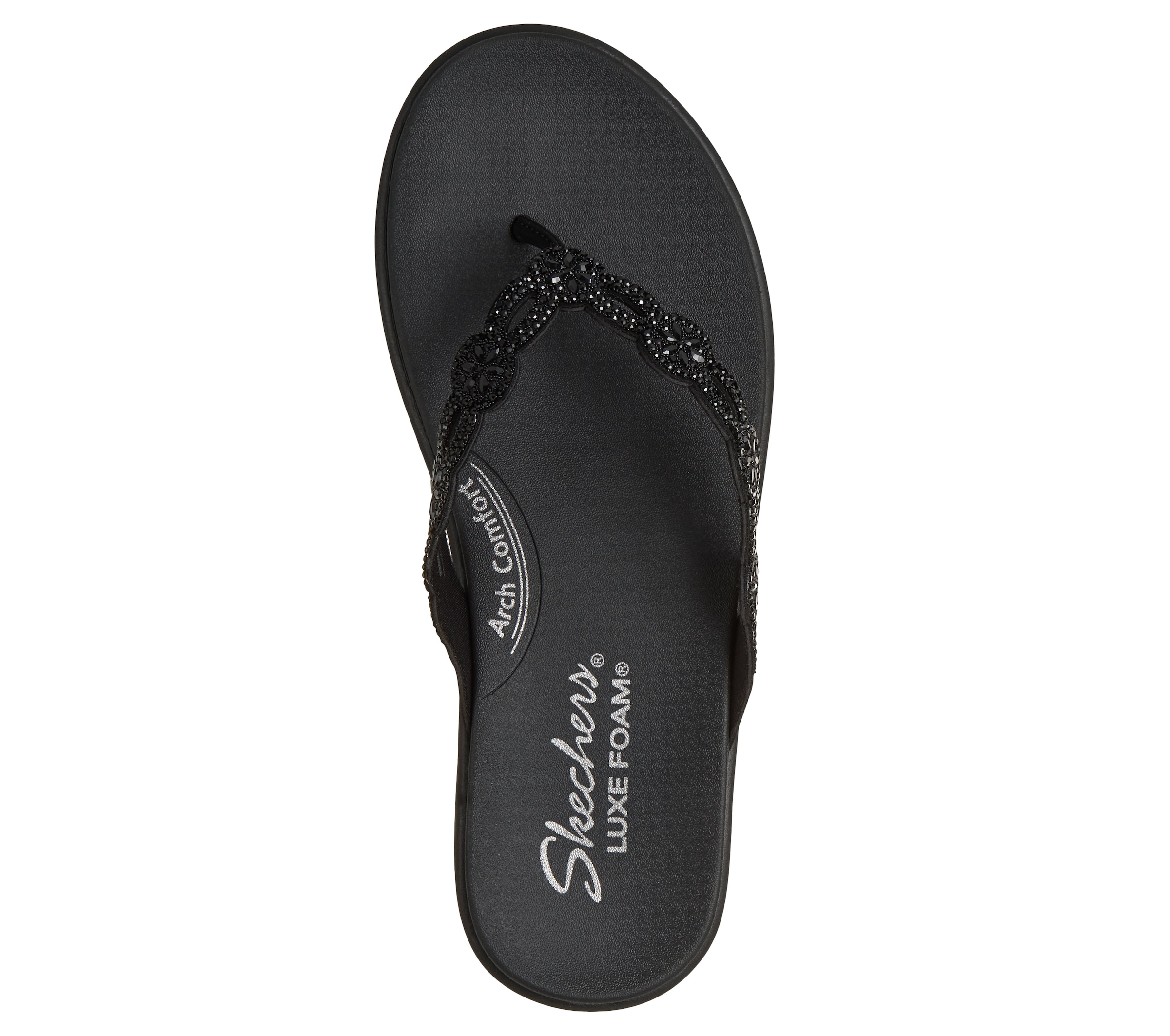 Skechers Zehentrenner »MEDITATION LUXE«  Strandschuh, Sommerschuh, Badeschuh mit Schmucksteinchen