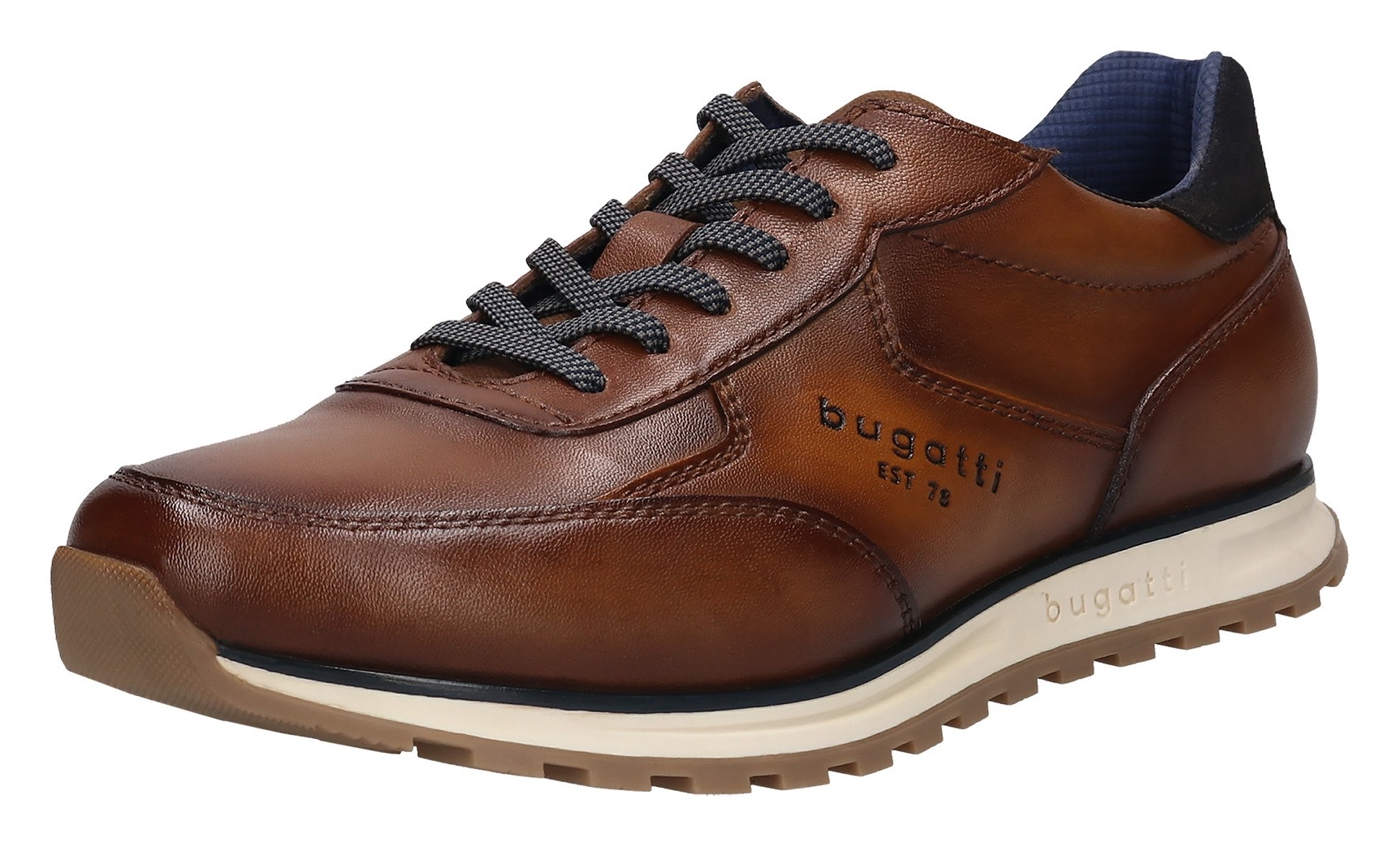 Slip-On Sneaker, Freizeitschuh, Halbschuh, Slipper mit Antik Finish, Gr. 42, cognac used