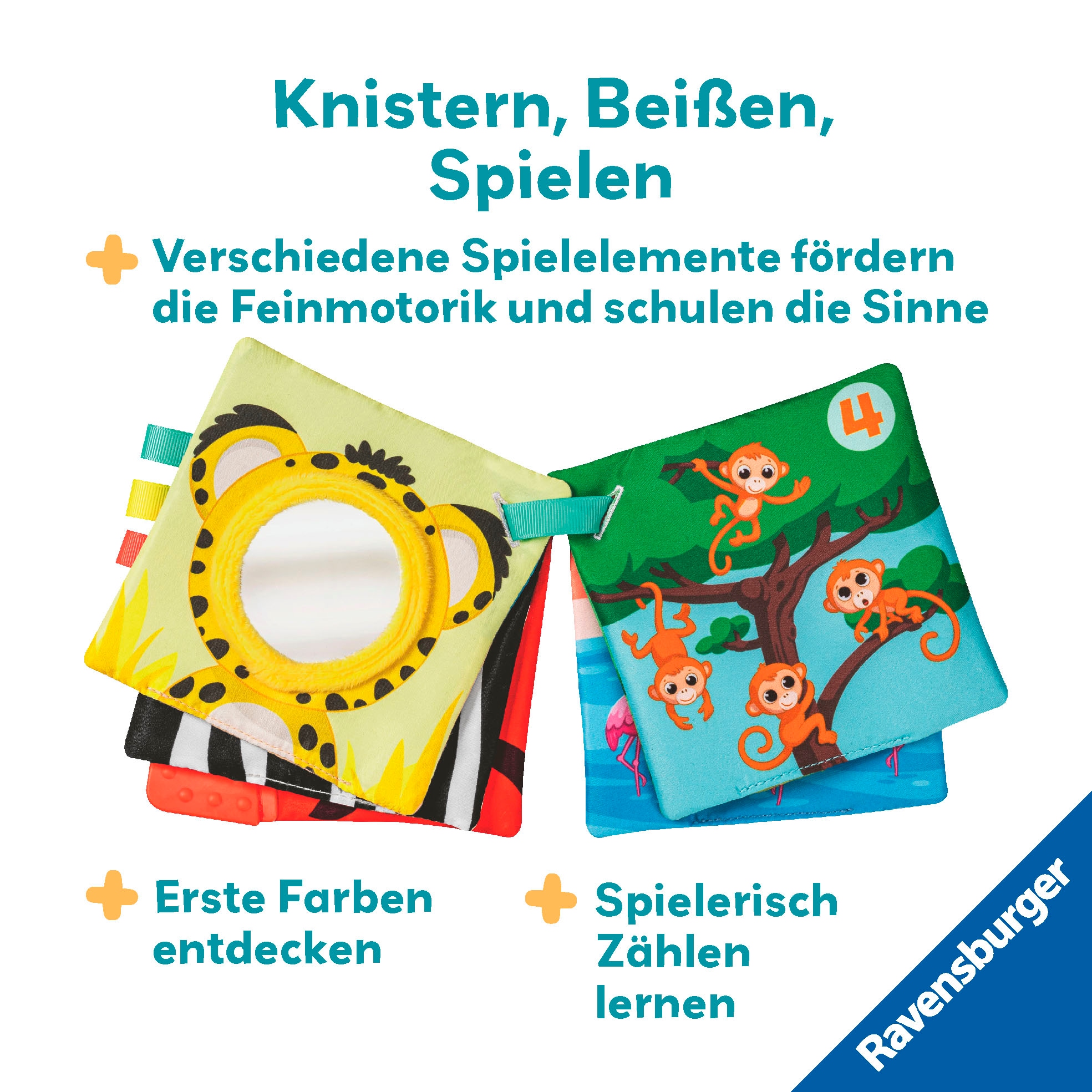 Ravensburger Greifspielzeug »Play+ Mein allererstes Spielbuch: Zahlen und Farben (Stoffbuch)«