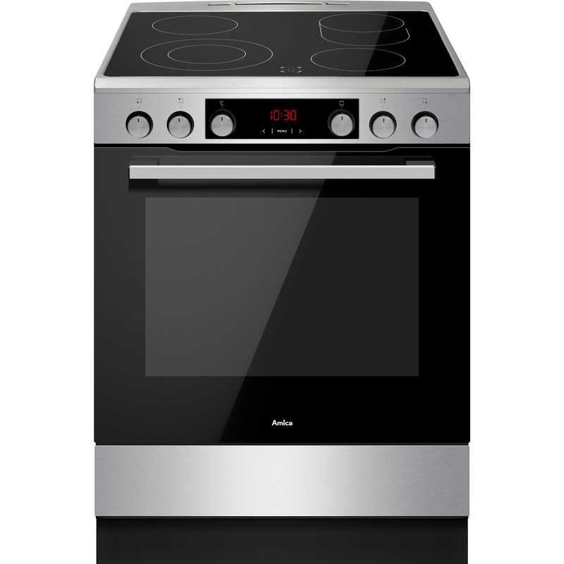 AMICA Elektro-Standherd »SHCX 913 100 E« mit 1-fach-Teleskopauszug Steam Clean Edelstahl 1fach Teleskopauszug