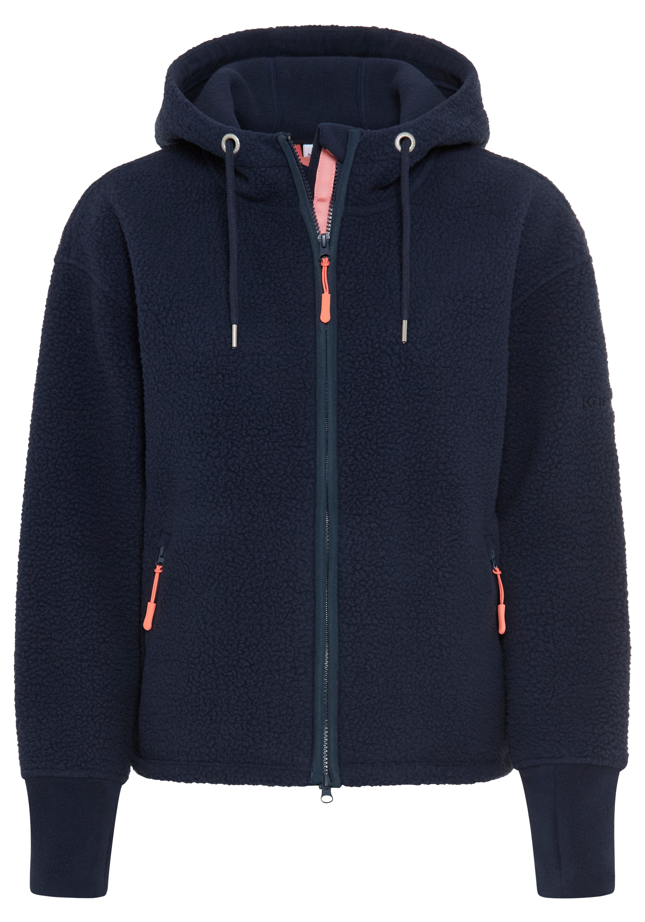 KangaROOS Fleecejacke mit Kapuze Teddy Fleece Jacke mit Kapuze für den Übergang