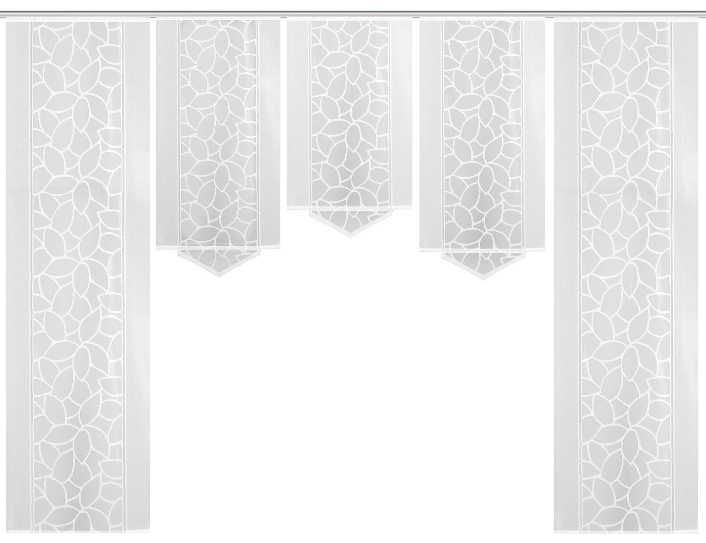 HOME WOHNIDEEN Schiebegardine »JENNA«, (5 St.), Schiebevorhang Jacquard Set günstig online kaufen
