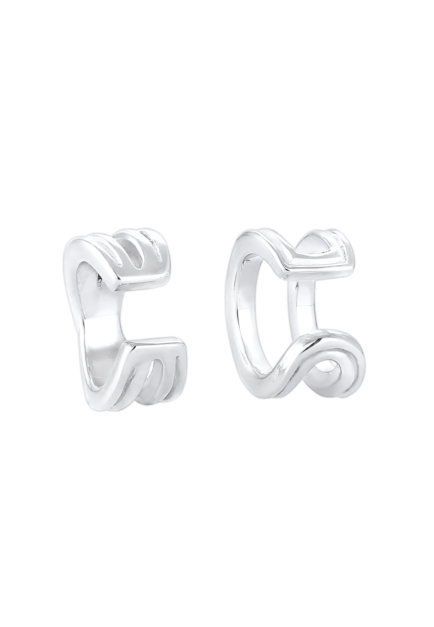 Elli Paar Ohrhaken »Earcuff ohne Stein 925 Sterling Silber«