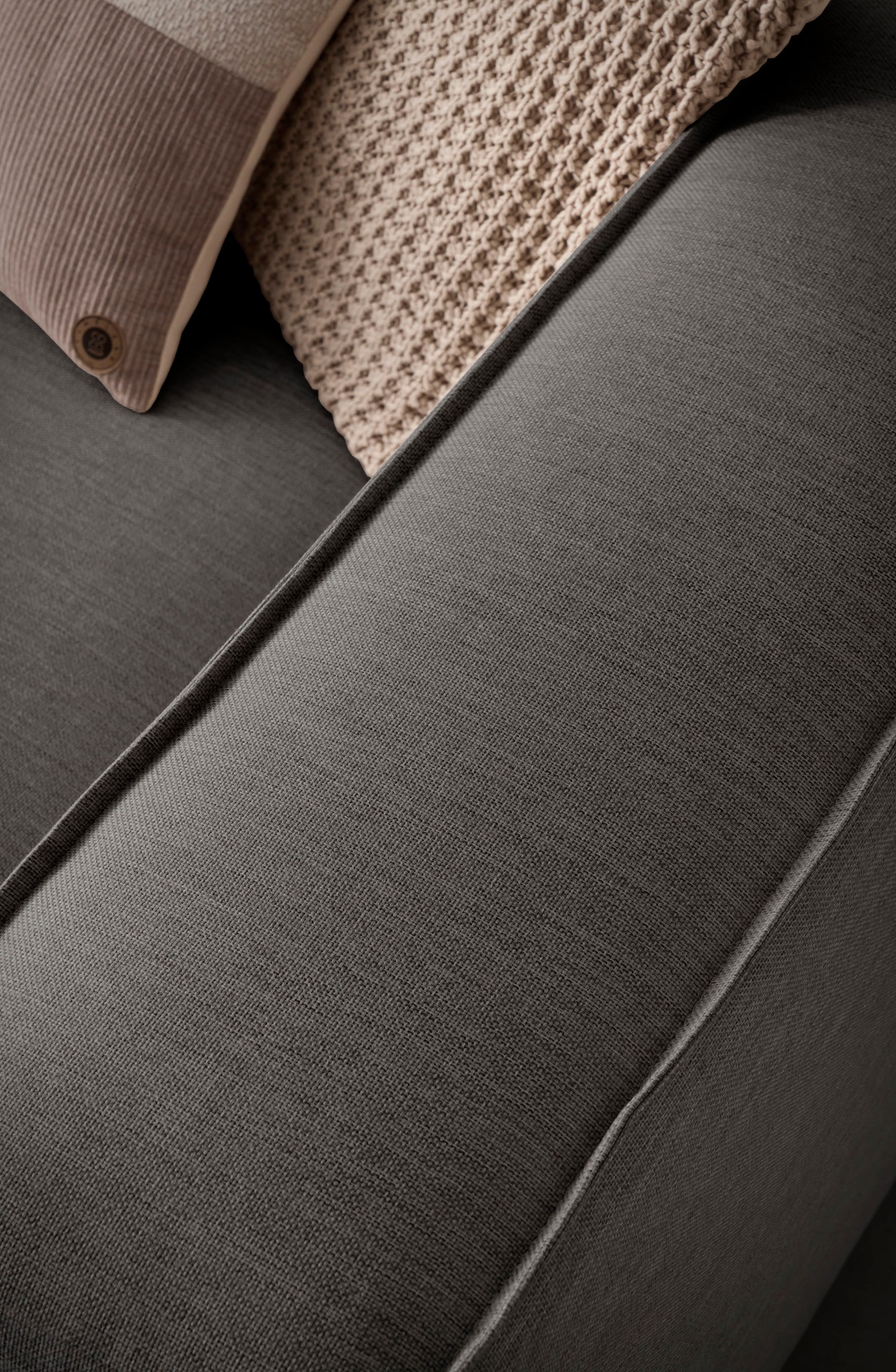 LeGer Home by Lena Gercke Polsterecke »PIARA XXL, L-Form mit Schlaffunktion, Big-Sofa in Cord o. Leinenoptik«, Hocker stellbar zum Schlafsofa (Krokodilverbinder), tiefe Sitzfläche