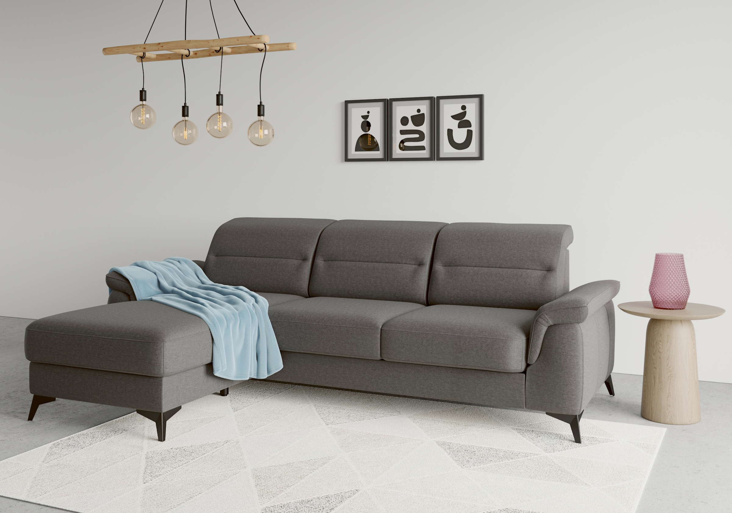 sit&more Ecksofa »Sinatra L-Form« mit Recamiere, optional mit Kopfteilverst günstig online kaufen