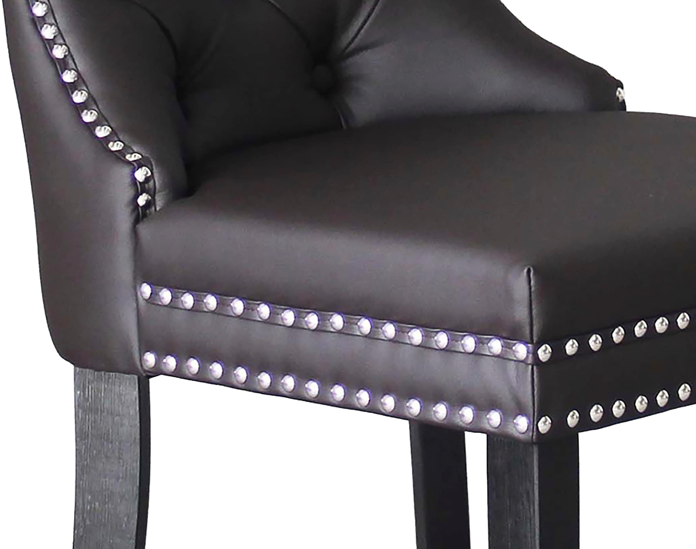 byLIVING Esszimmerstuhl »Domino« (Set) 2 Stk.mit Massivholz Gestell, Chestefield Steppung und Ringgriff im Rücken