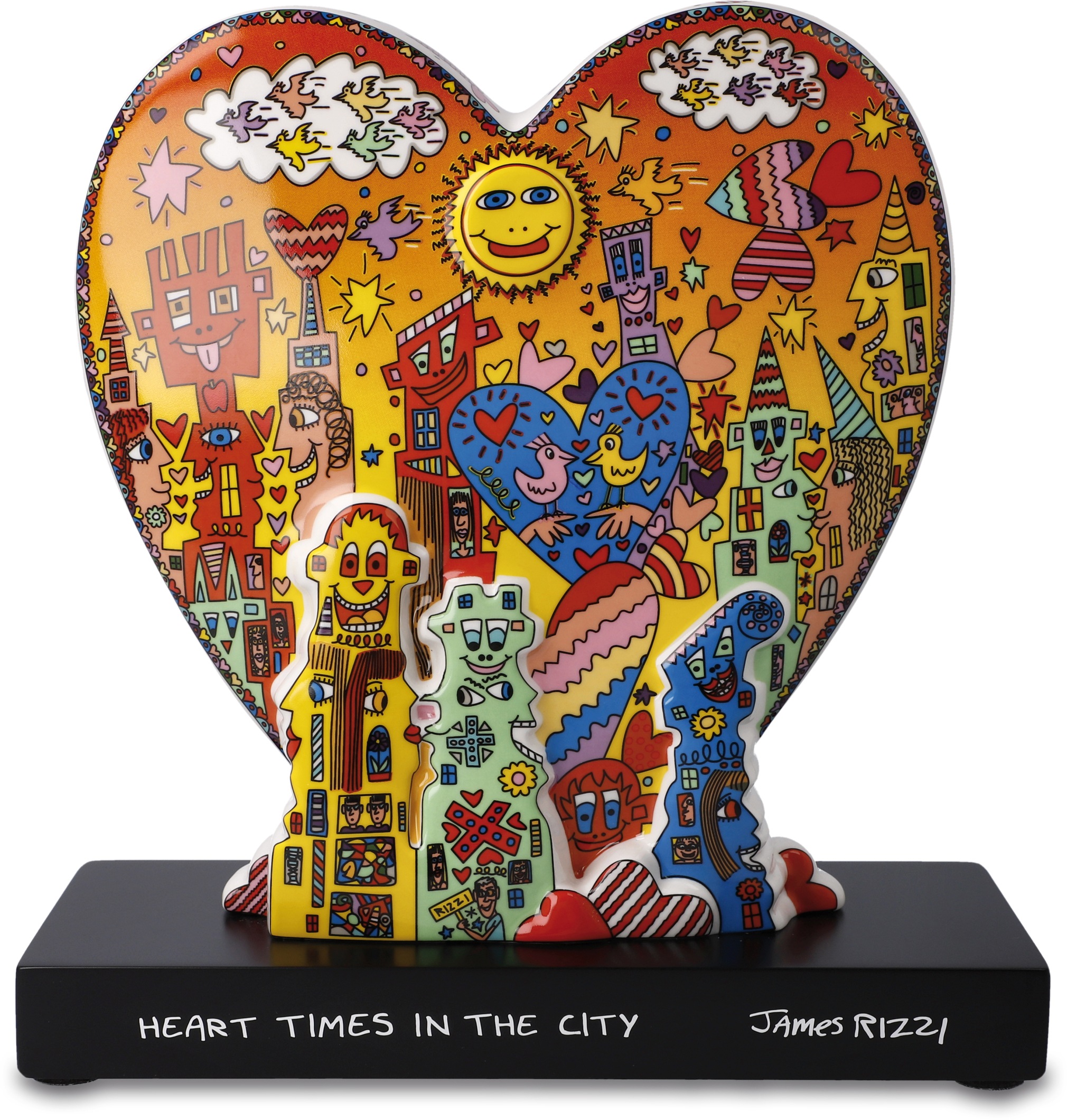 GOEBEL Sammelfigur »Figur James Rizzi - "Heart times in the City"« bunt
