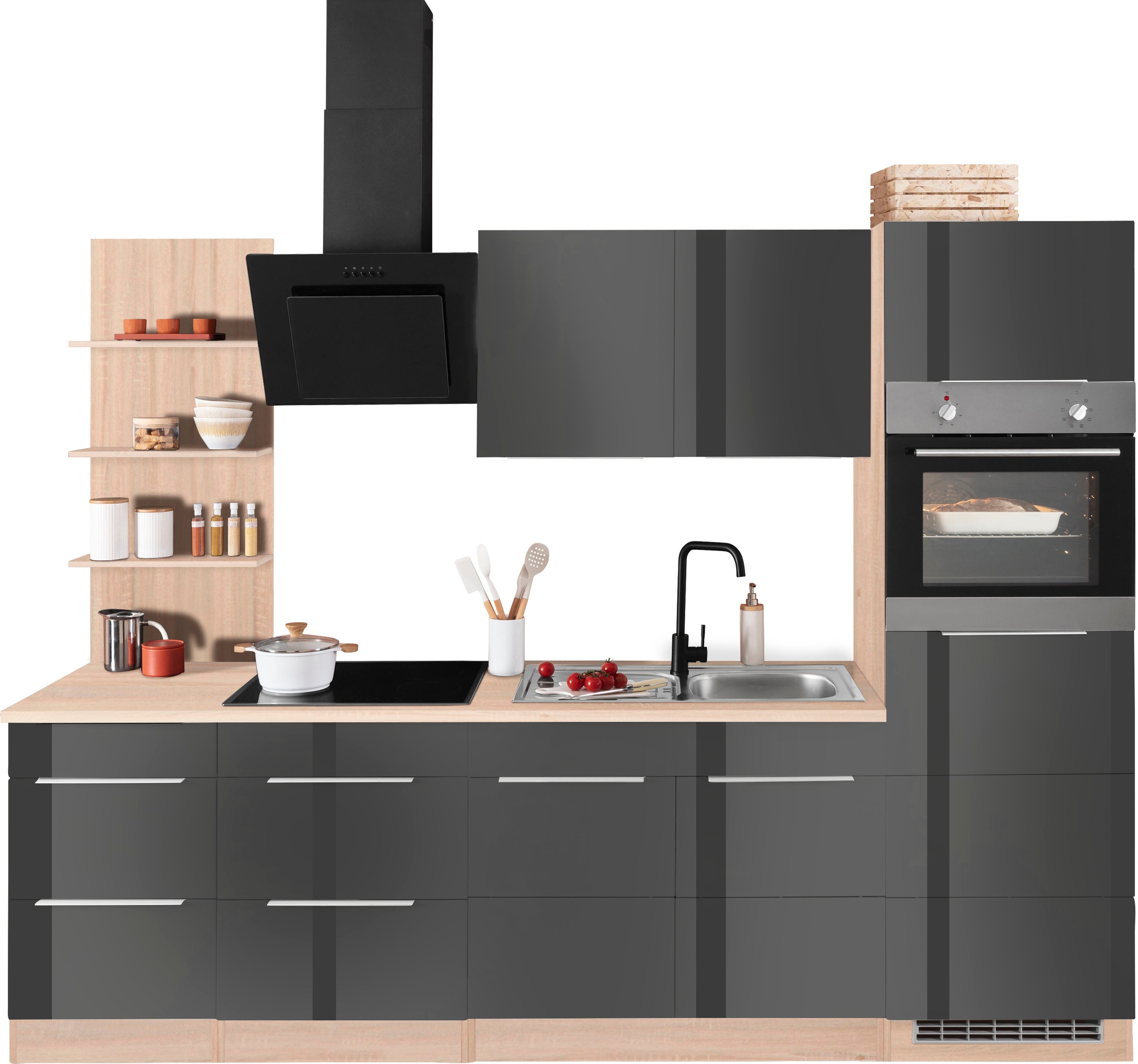 KOCHSTATION Küchenzeile »KS-Brindisi Breite 270 cm«, wahlweise mit E-Geräte günstig online kaufen