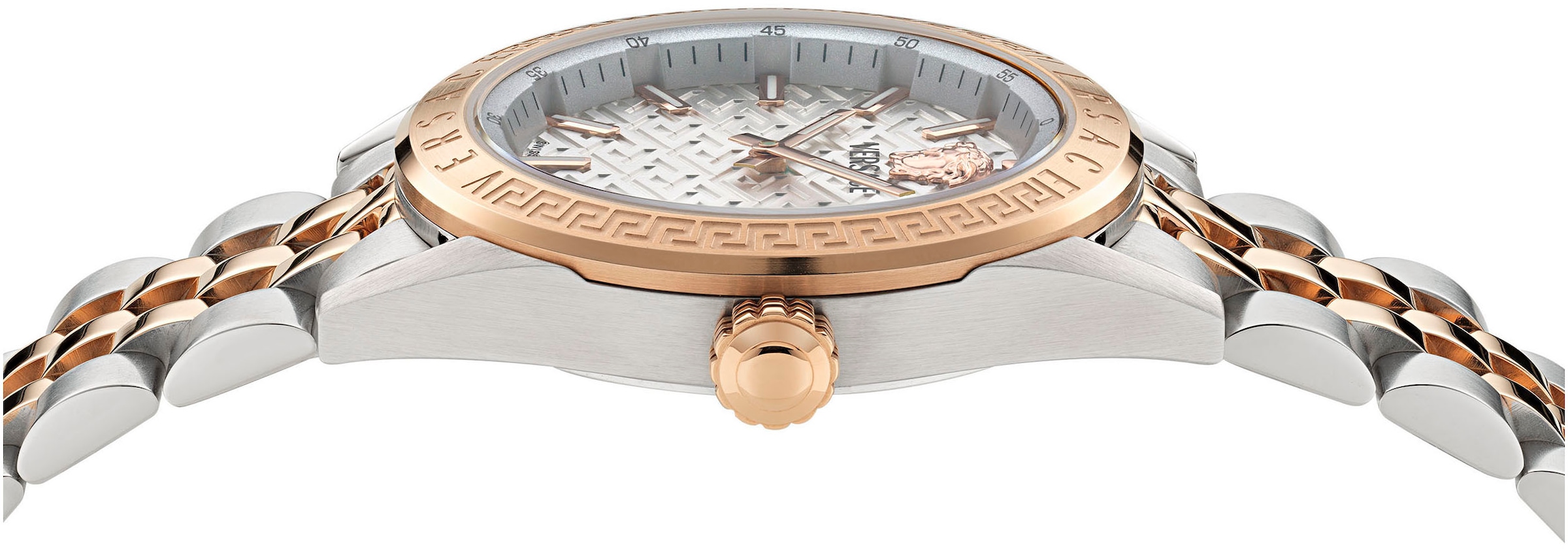 Versace Quarzuhr »V-CODE«, Armbanduhr, Damenuhr, Saphirglas, Swiss Made, Leuchtindizes, analog