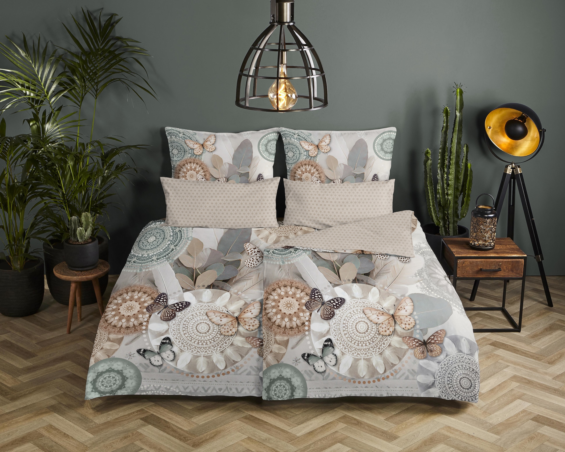 hip Wendebettwäsche »Alrune« 3 Stk. tlg. Satin, Reißverschluss, Wendeoptik, günstig online kaufen