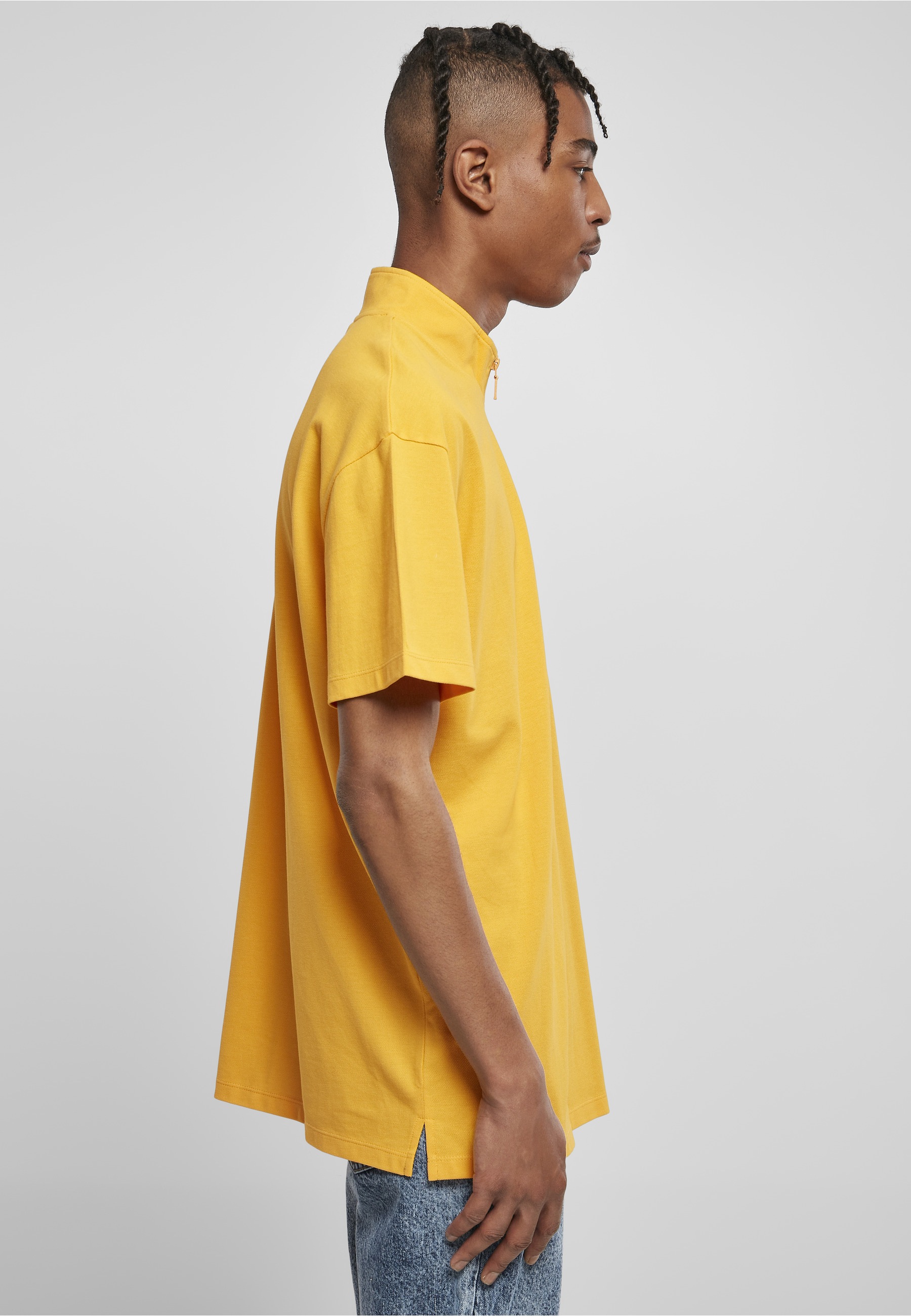 URBAN CLASSICS T-Shirt »Urban Classics Herren Boxy Zip Pique Tee« 1 Stk.