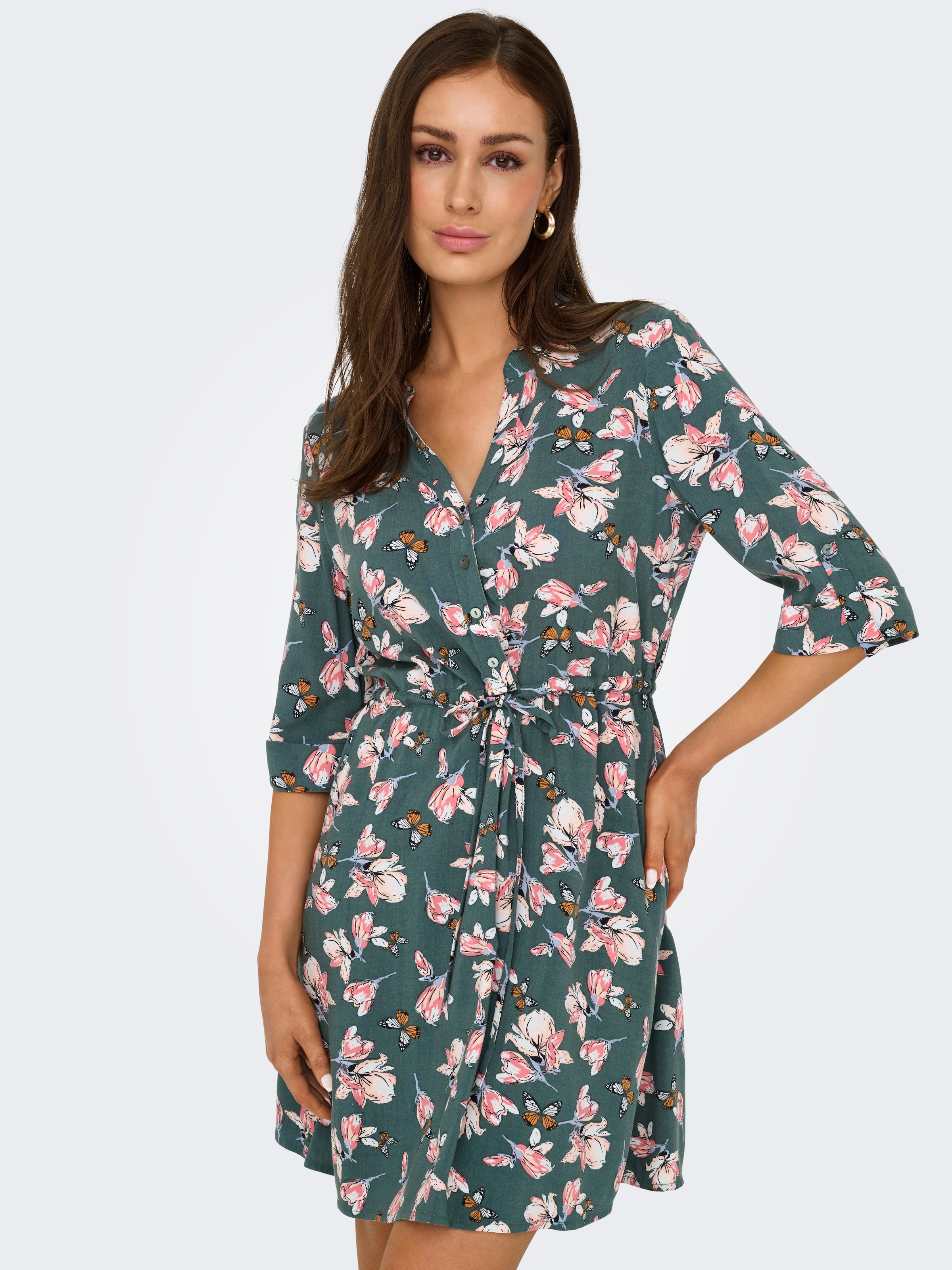 ONLY Tunikakleid »ONLCORA 3/4 V-NECK TUNIC CS PTM«