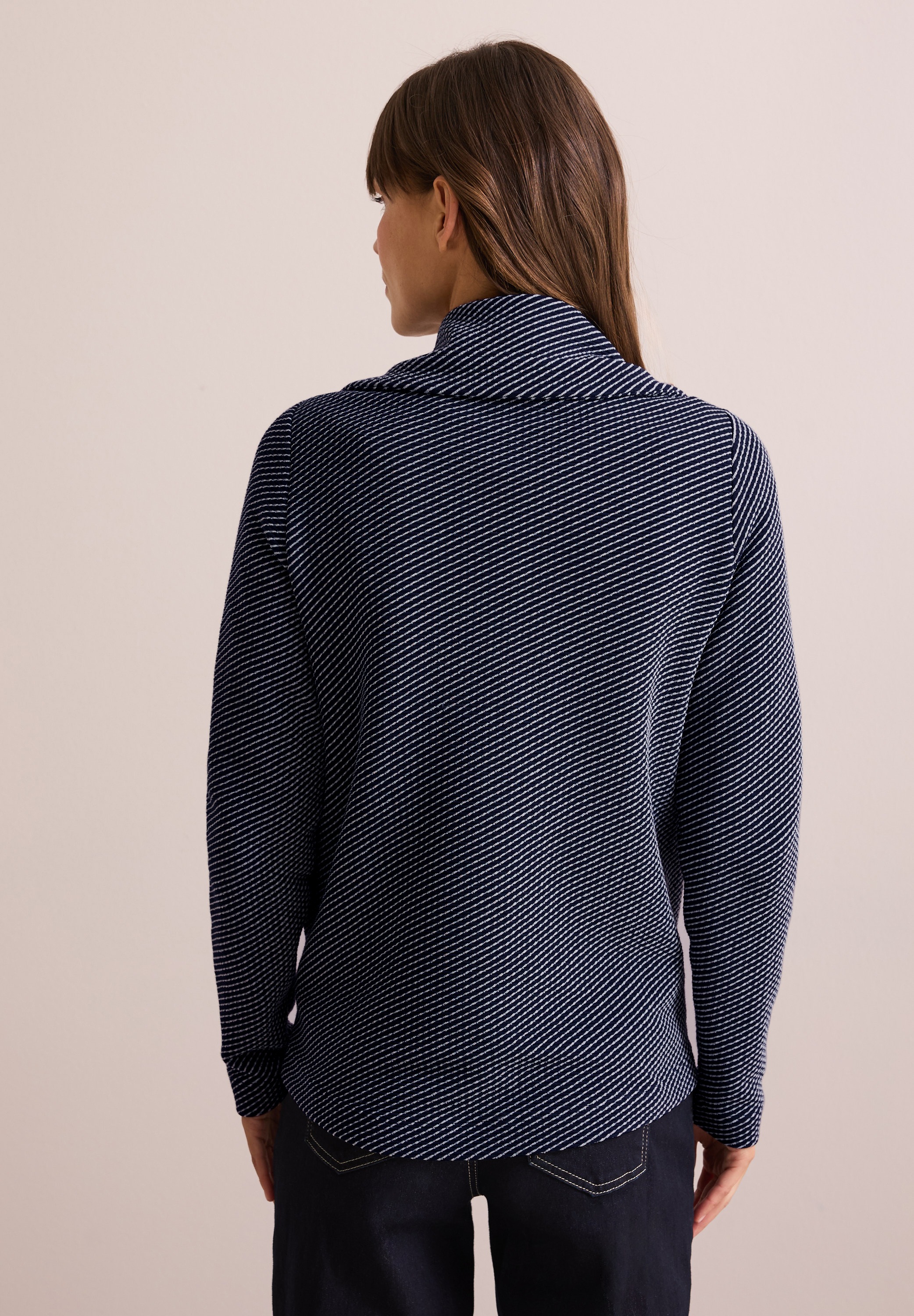 Cecil Sweatjacke mit Stehkragen