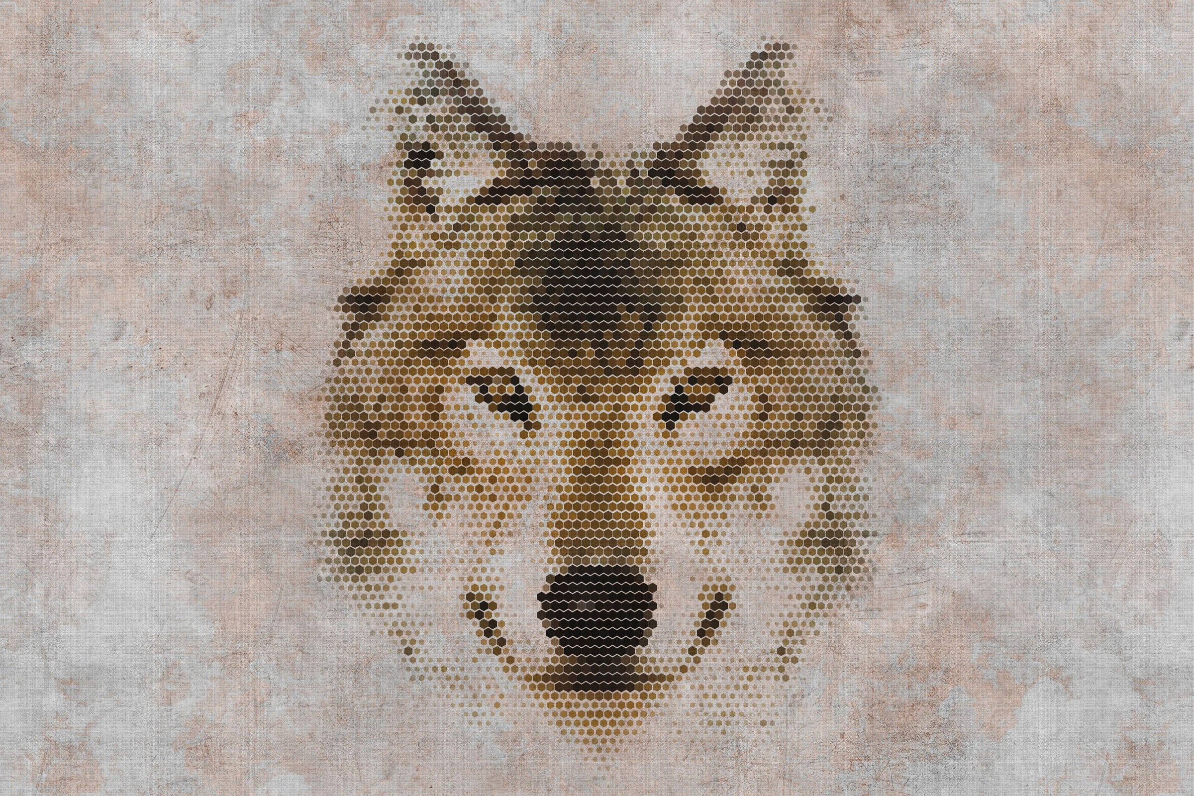 A.S. Création Leinwandbild »big three«, Kunst-Tiere-Kinder, (1 St.), Keilrahmen Bild Betonoptik Tiere Leinwand-Bild Wohnzimmer modern Wand