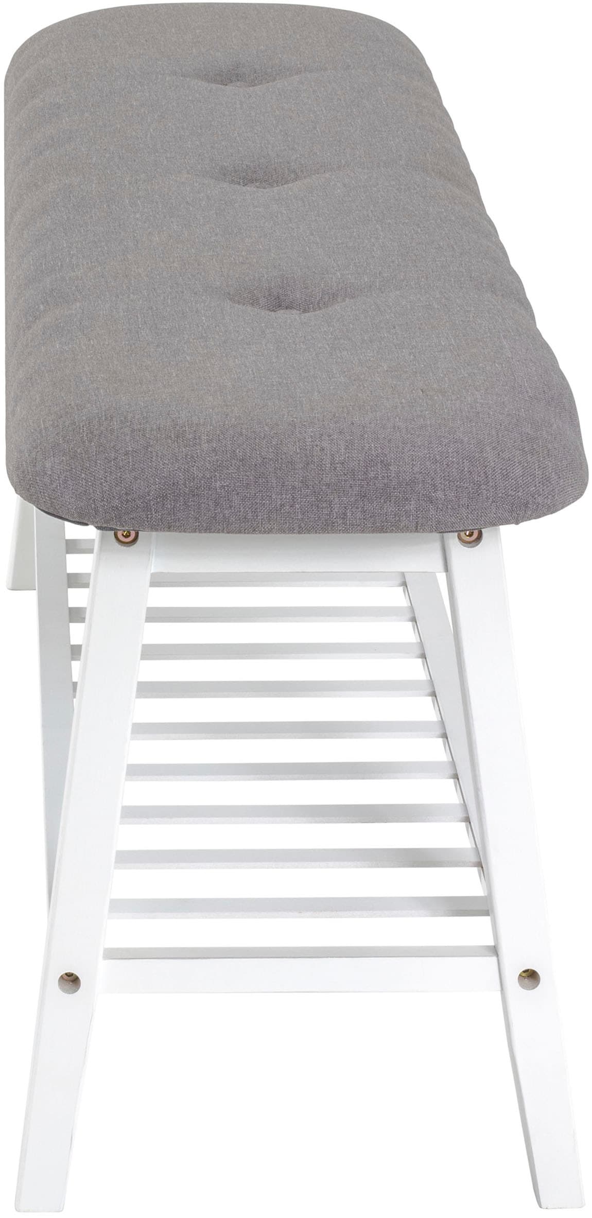 HAKU Schuhbank »Flurbank, Garderobenbank, Sitzbank« rechteckig - aus Textil Grau - B/T/H 100/30/44 cm