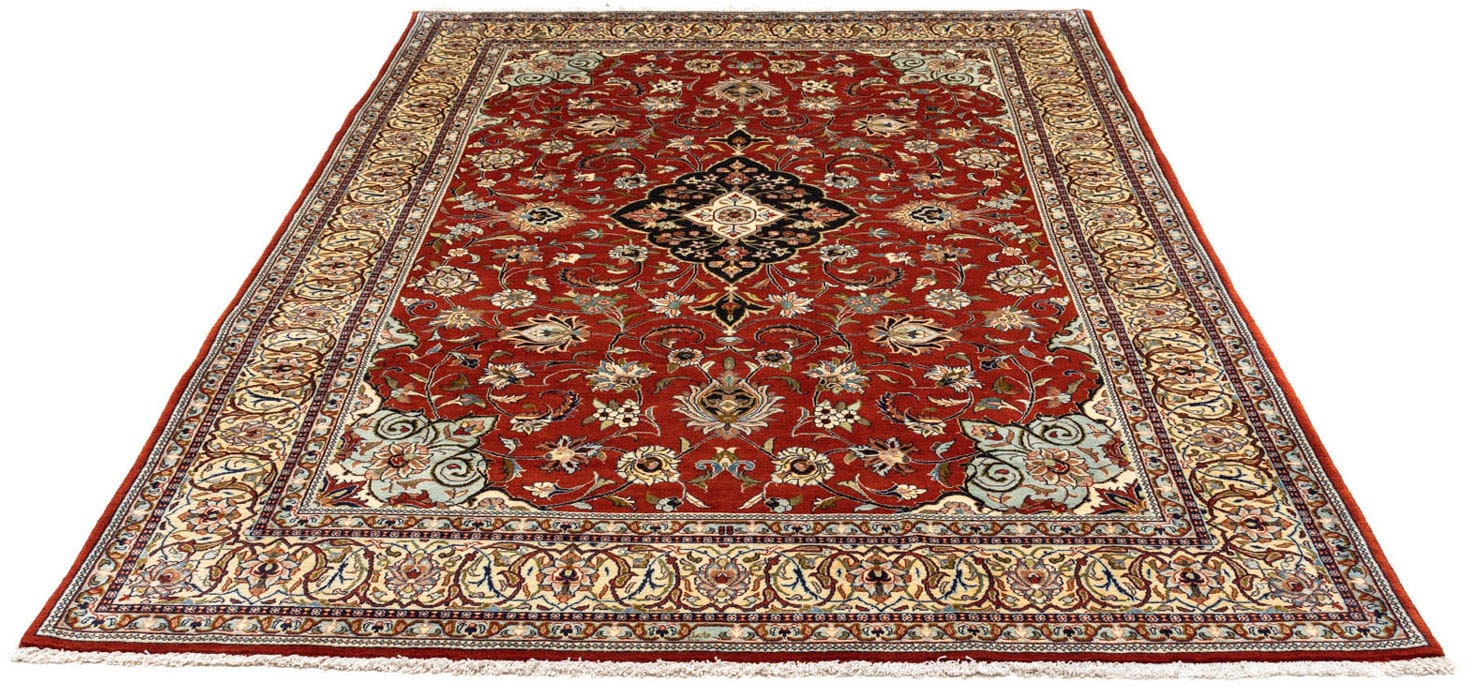 morgenland Wollteppich »Kaschmar Blumenmuster Beige 295 x 195 cm«, rechteck günstig online kaufen