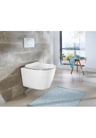 Tiefspül-WC »Vigo«, spülrandlose Toilette aus Sanitärkeramik, inkl. WC-Sitz mit Softclose