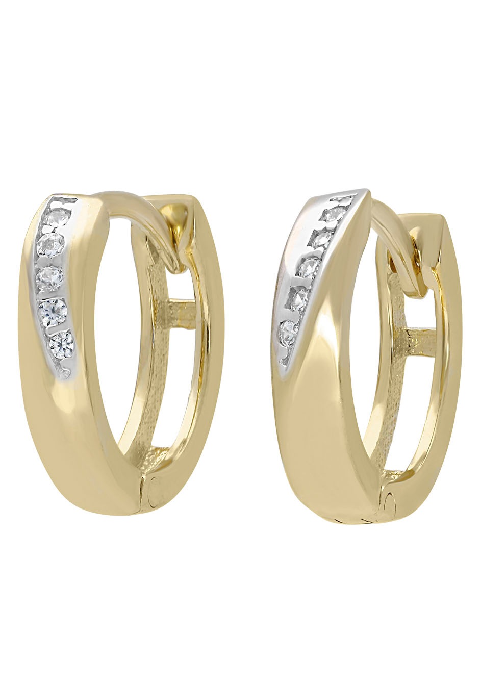 Firetti Paar Creolen »Schmuck Geschenk Gold 333 Ohrschmuck Gold glitzernd«, mit Zirkonia (synth.)