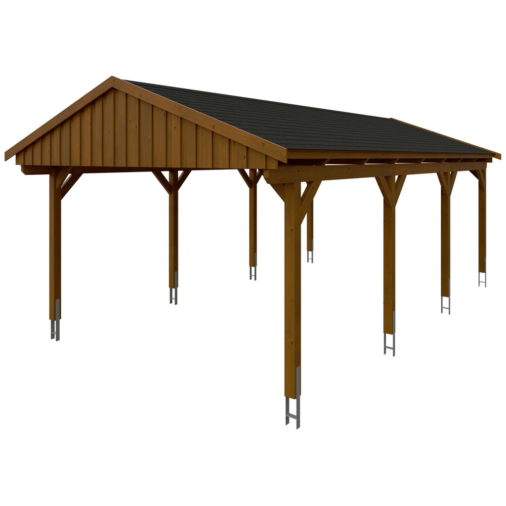 Skanholz Einzelcarport »Fichtelberg«, Leimholz-Nordisches Fichtenholz, braun