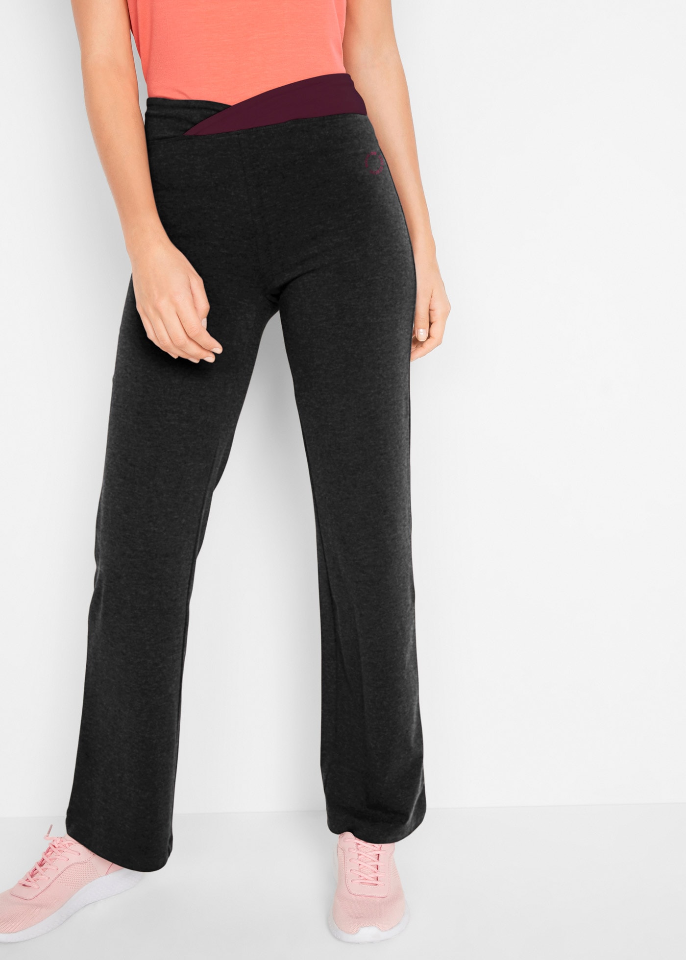 bonprix Sporthose »Baumwoll-Sporthose, Bootcut (2er Pack)«  Baumwoll-Sporthose, Bootcut (2er Pack)